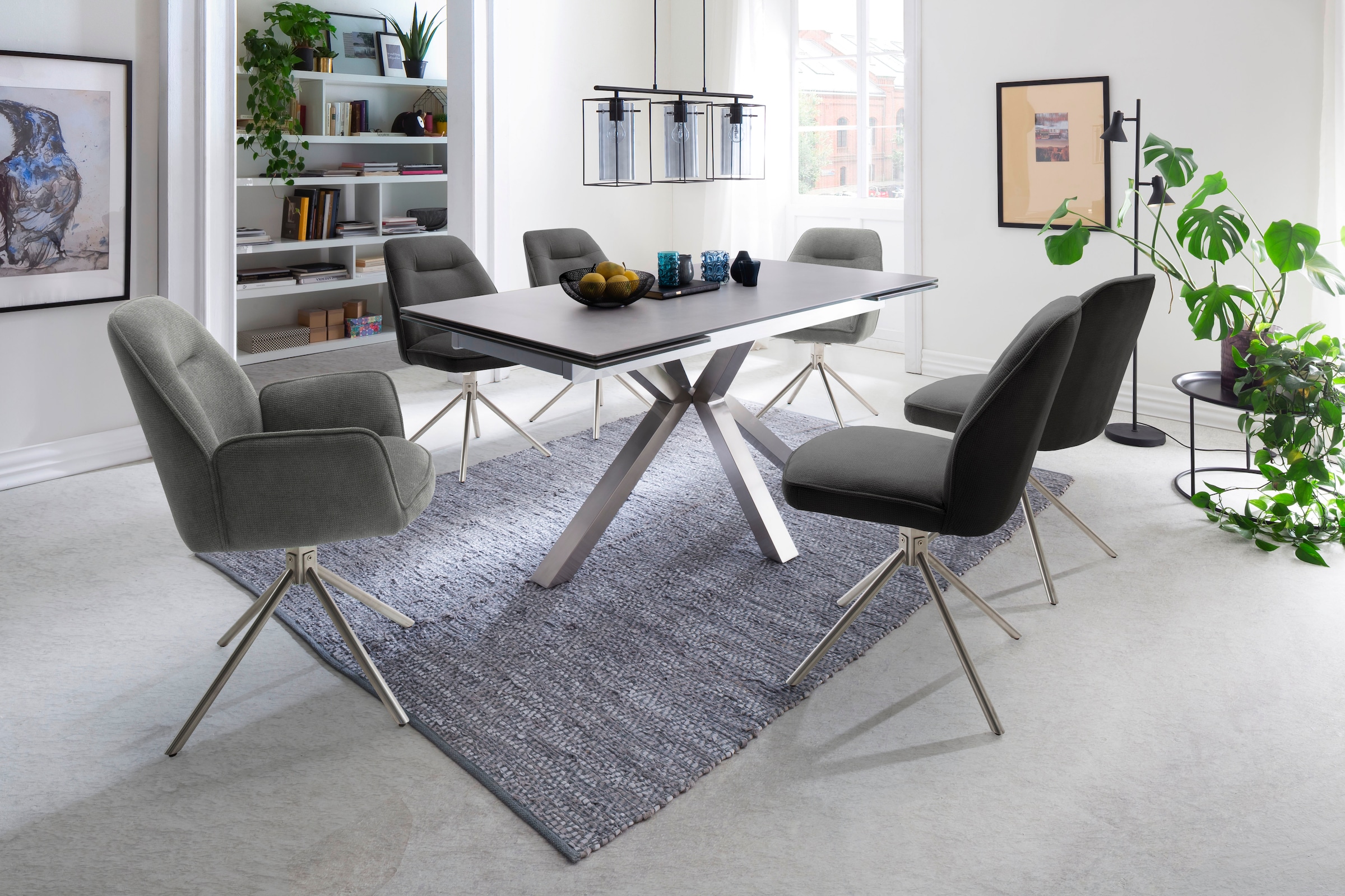 MCA furniture 4-Fußstuhl (Set) 2 Stk.180° drehbar
