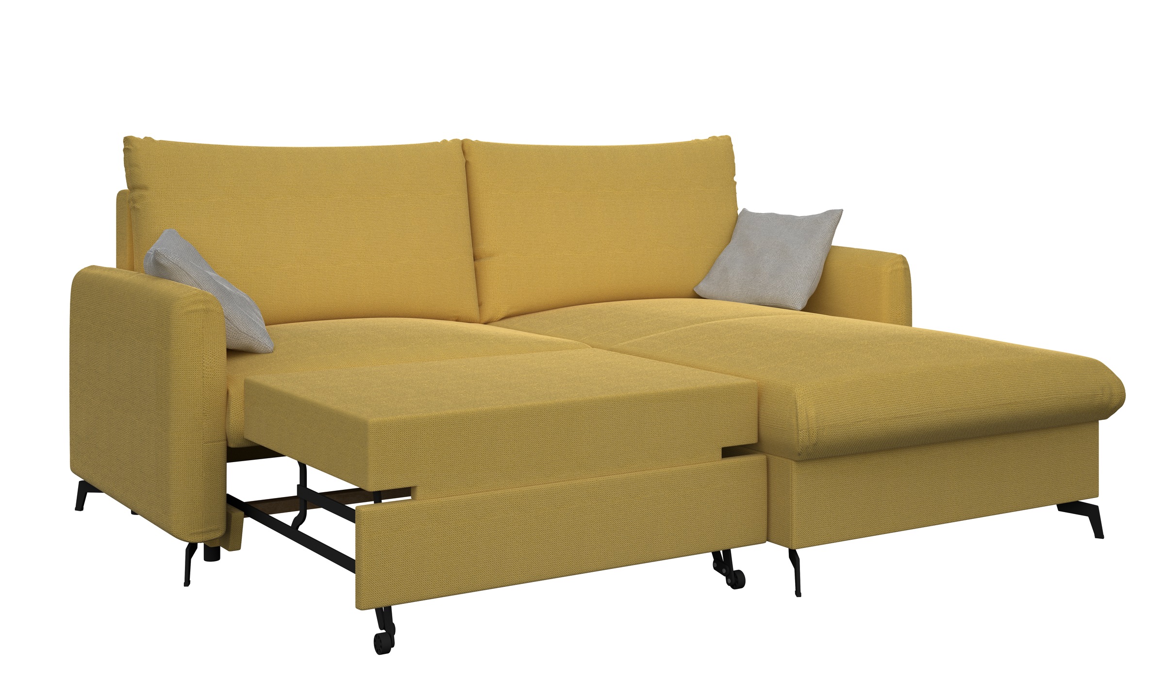 INOSIGN Ecksofa »Leilani«, Recamiere beidseitig montierbar, mit Bettfunktion und Bettkasten