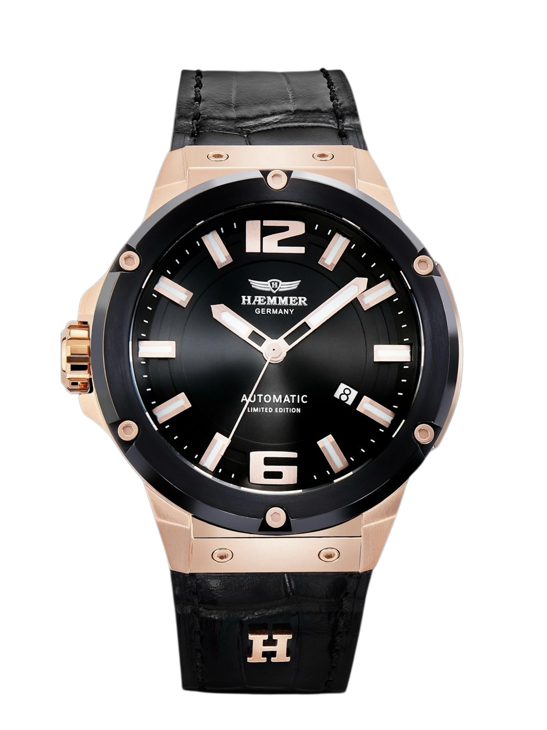 HAEMMER GERMANY Automatikuhr »MECHANO« Armbanduhr, Herrenuhr, Mechanische Uhr, analog, Tag