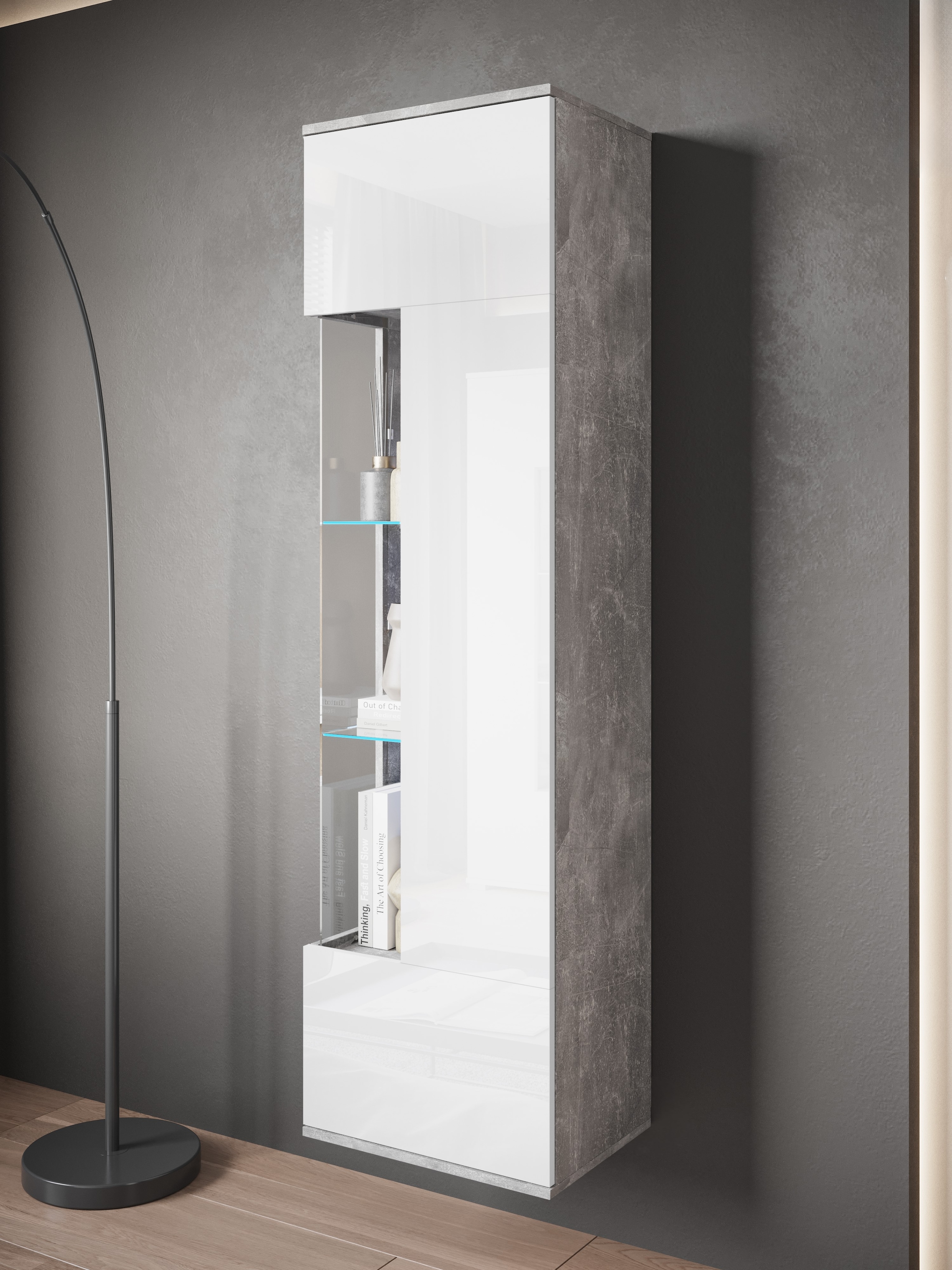 INOSIGN Vitrine »Kenia, stehend und hängend, Türanschlag wechselbar« 1 Stk. tlg. Vitrineschrank mit Glastüren 160 cm Höhe