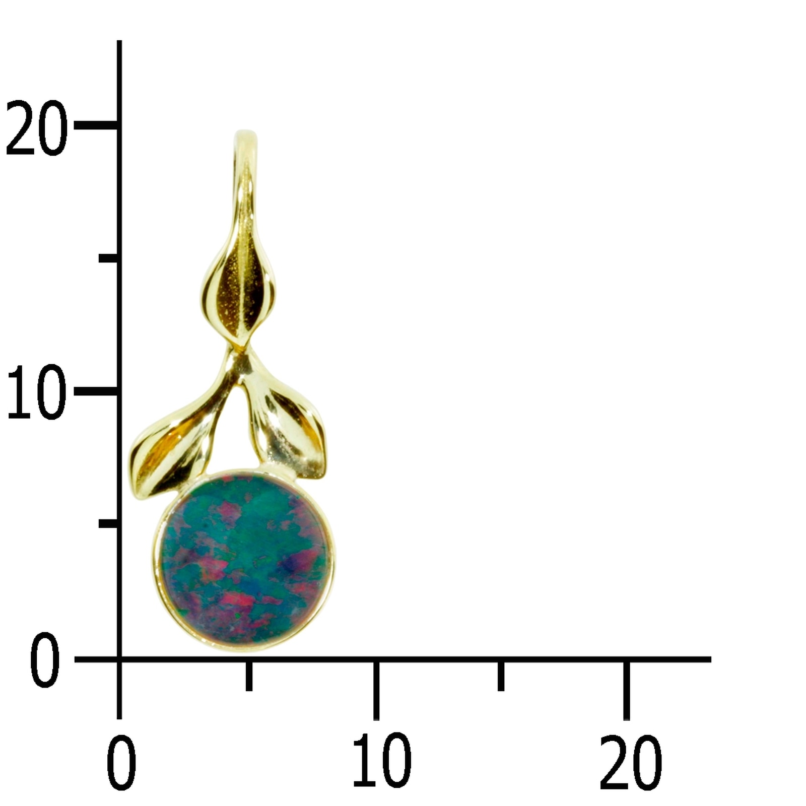 OSTSEE-SCHMUCK Kettenanhänger »- Blüte - Gold 333/000 - Opal-Triplette«