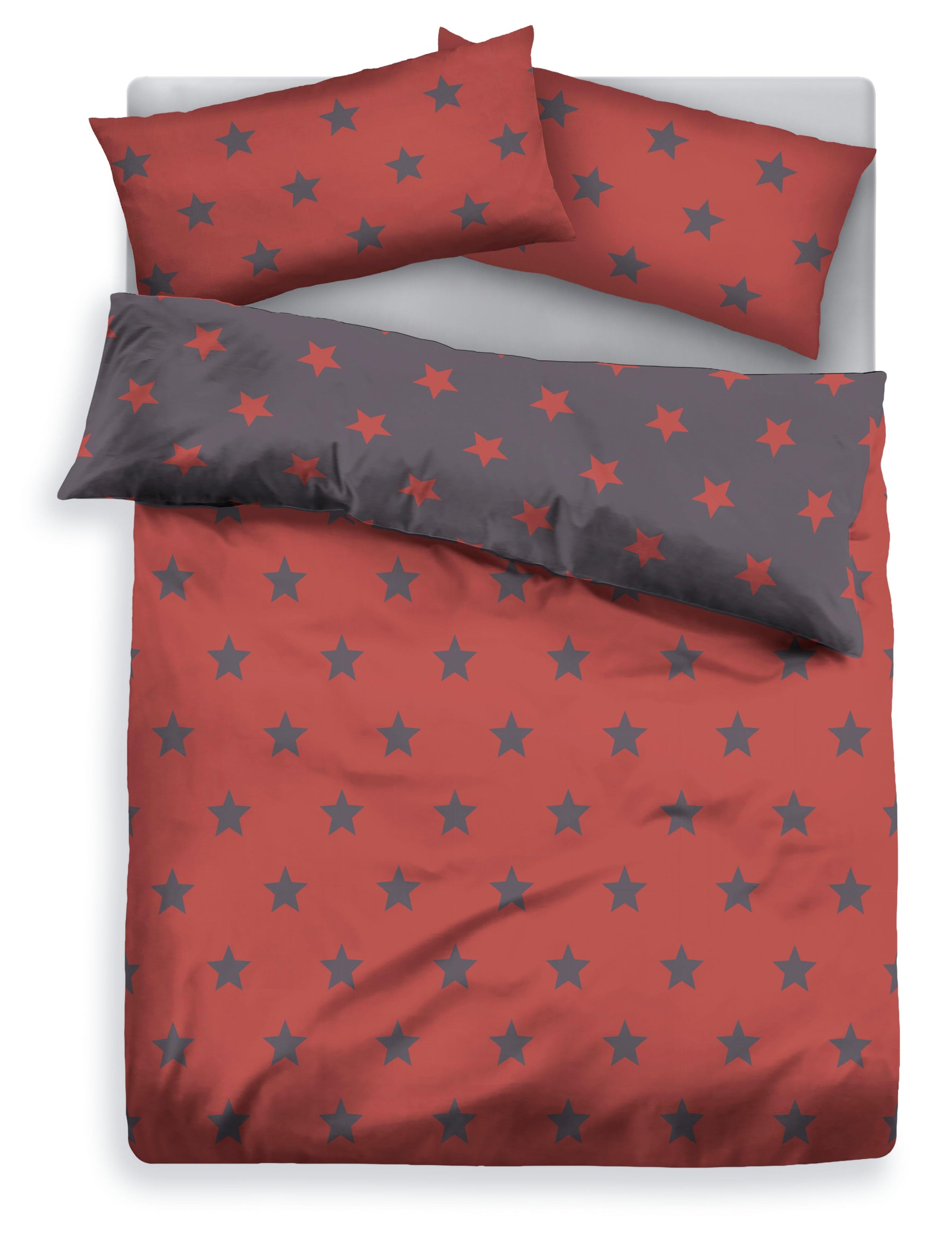 OTTO home Wendebettwäsche »STELLA« 2 Stk. Bettwäsche mit Sternen, Weihnachten, Winter