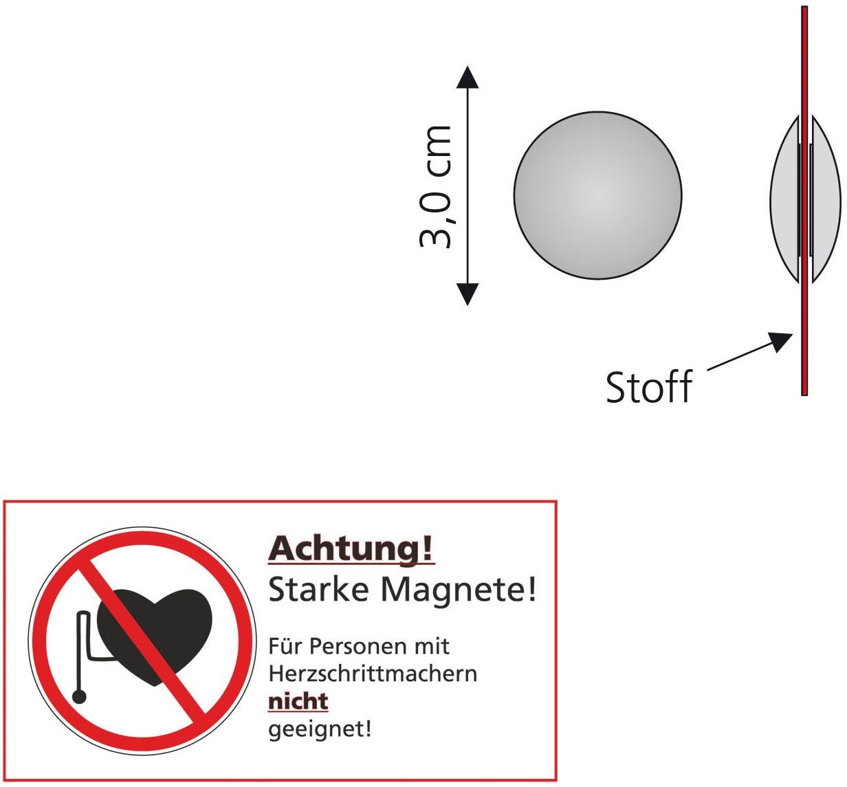 Liedeco Dekomagnet für metallische Flächen
