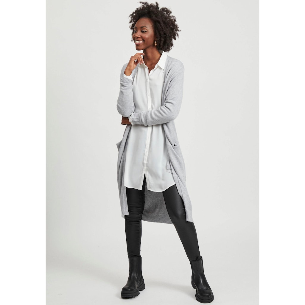 Vila Longstrickjacke »VIRIL LONG L/S KNIT CARDIGAN - NOOS«, in knielanger Form