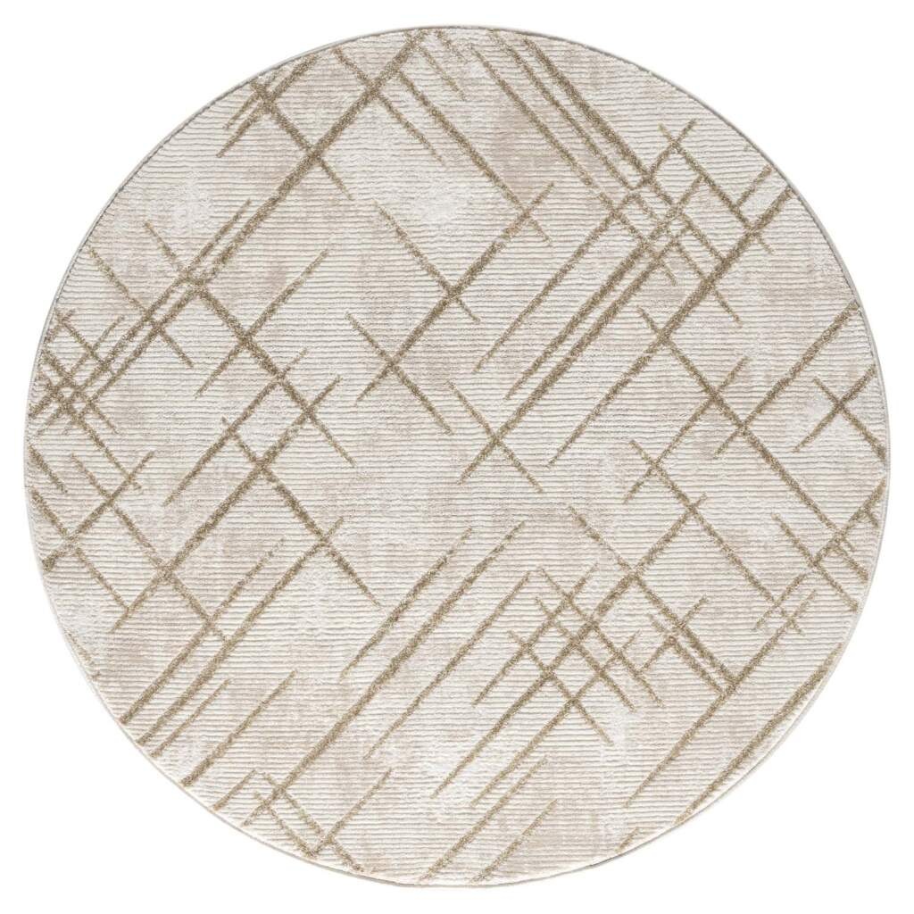 Carpet City Teppich »ANTIK245«, rund, 10 mm Höhe, Kurzflor, 3D-Optik, Klassisch-Modern für Wohnzimmer, Schlafzimmer