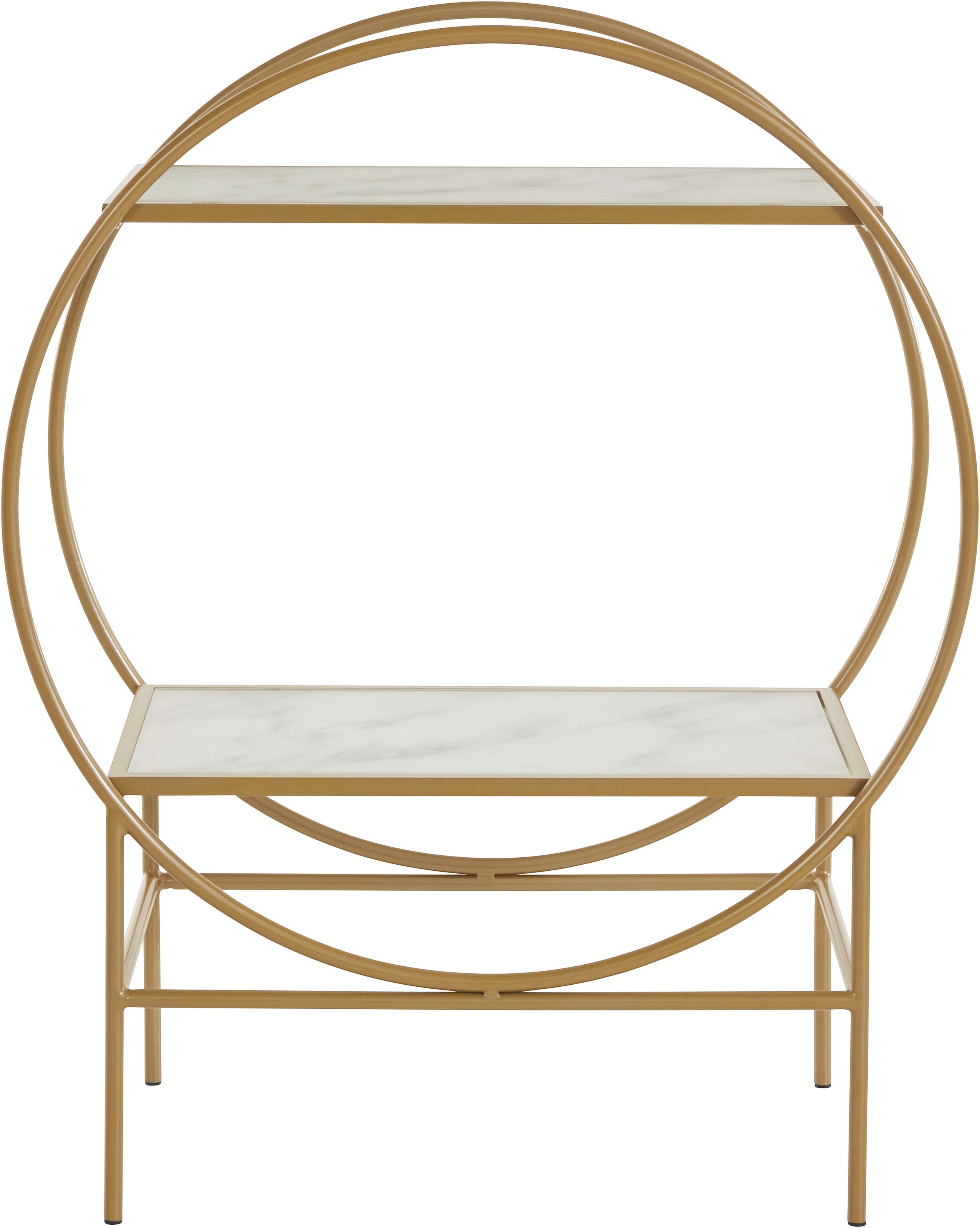 Guido Maria Kretschmer Home&Living Standregal »Shinely«, Gestell aus Metall, Ablageflächen aus Glas