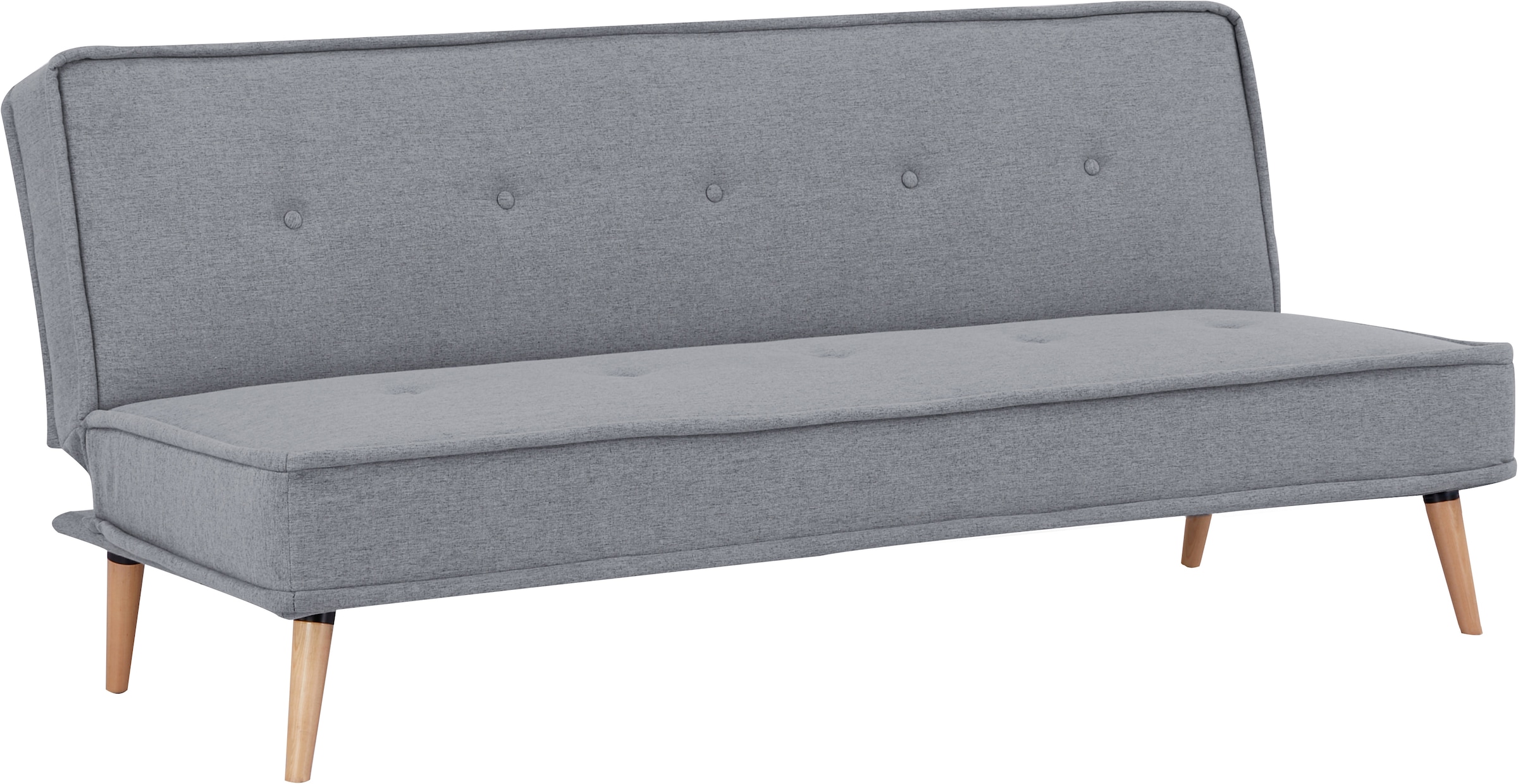 INOSIGN Schlafsofa »ARBON,183cm, klappbarer 3-Sitzer mit verstellbarer Rückenlehne und«, Bettfunktion, Webstoff und Kunstleder