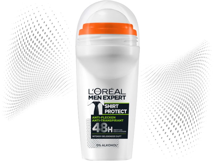 L'ORÉAL PARIS MEN EXPERT Deo-Roller »Deo Roll-on Shirt Control«, (Packung, 6 tlg.), mit hoher Zuverlässigkeit