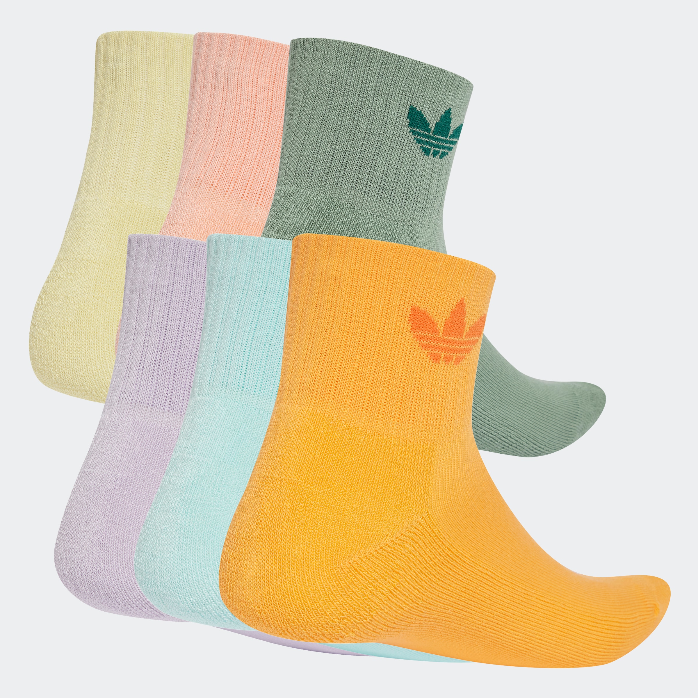 adidas Originals Sportsocken »MID ANKLE, 6 PAAR« 6 Paar tlg. für Laufen, 6er-Pack, mit Logodruck im Trefoil Style, knöchellang