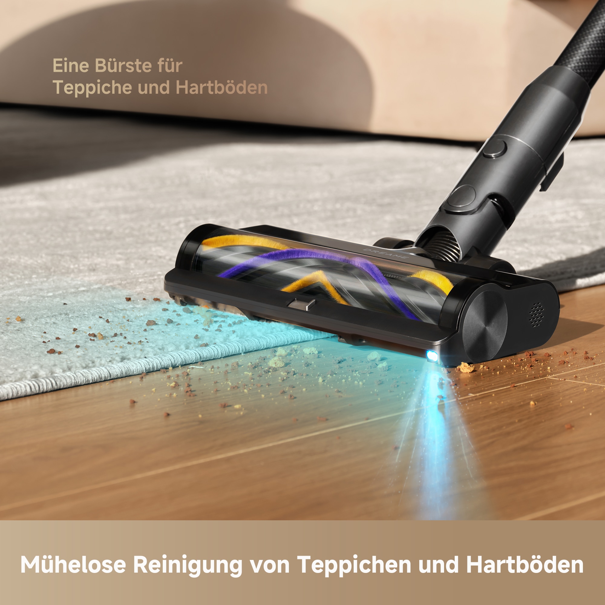 Dreame Akku-Hand-und Stielstaubsauger »R20 Pro« 26000 Pa, Anti-Haar, 99.9% Filter, LED, Flex 90°