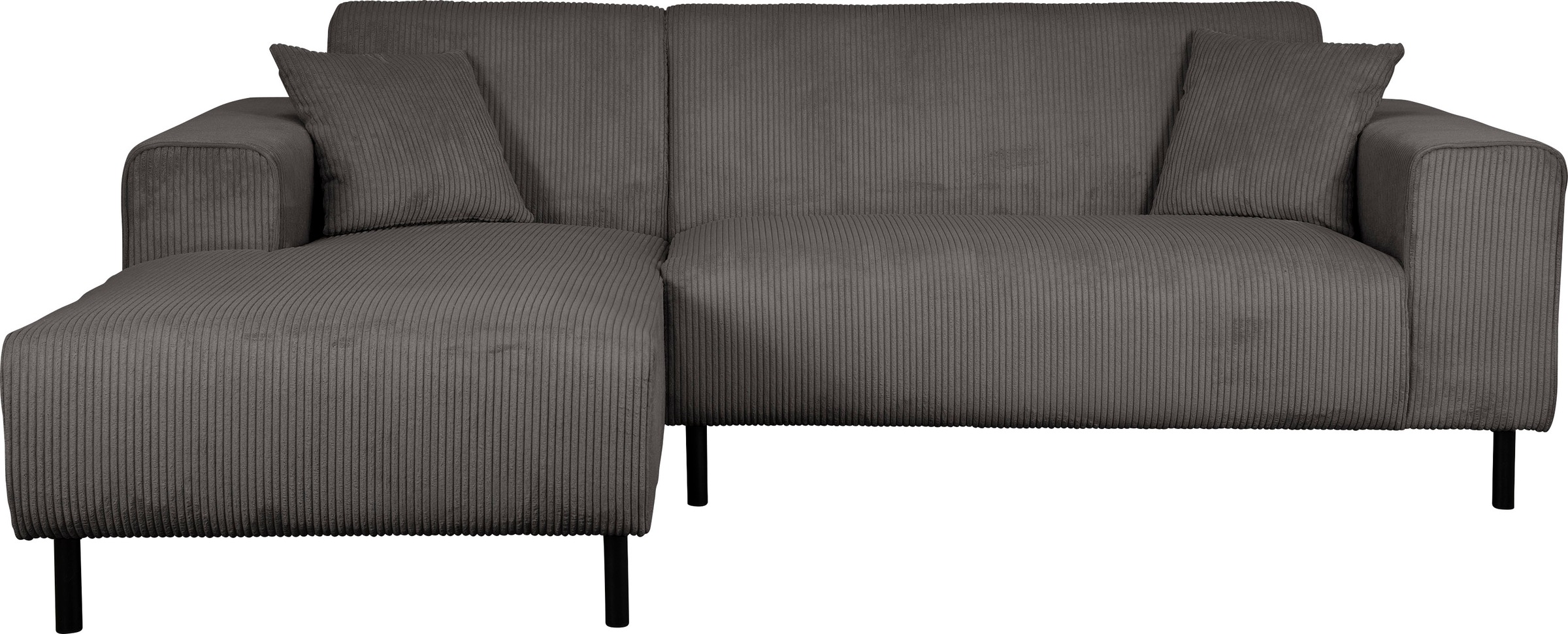 Home affaire Ecksofa »ARROS L-Form mit Wellenunterfederung, Maße B/T/H: 235/163/81 cm«, incl. Zierkissen, mit Recamiere rechts/links bestellbar, auch in Cord