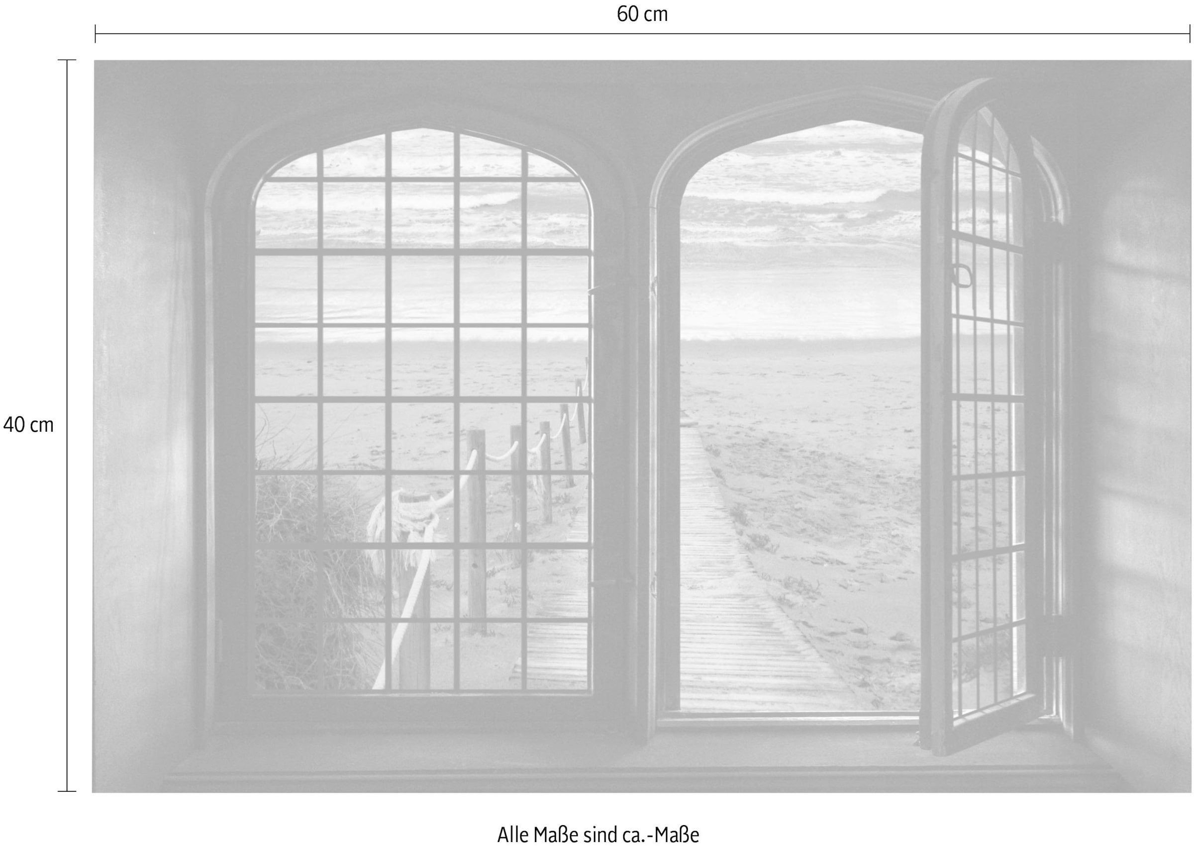 queence Wandsticker »Meer« Wandsticker, Wandbild, selbstklebend, 3D, Fenster