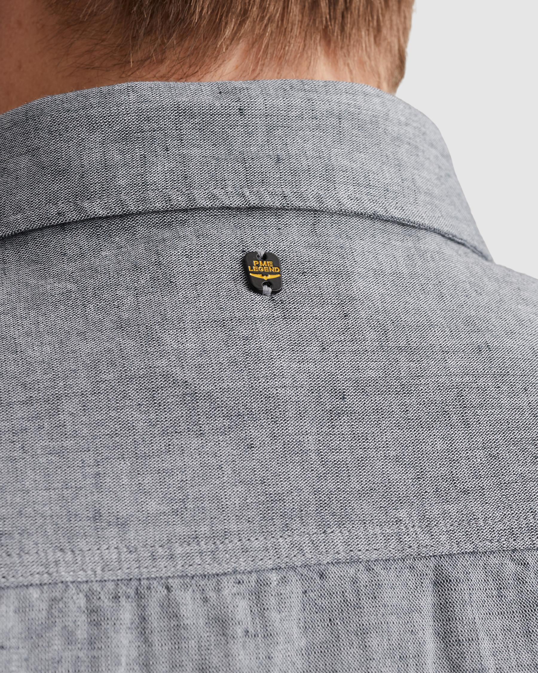 PME LEGEND Kurzarmhemd »Short Sleeve Shirt 2 tone Cotton/Linen« mit Kent Kragen