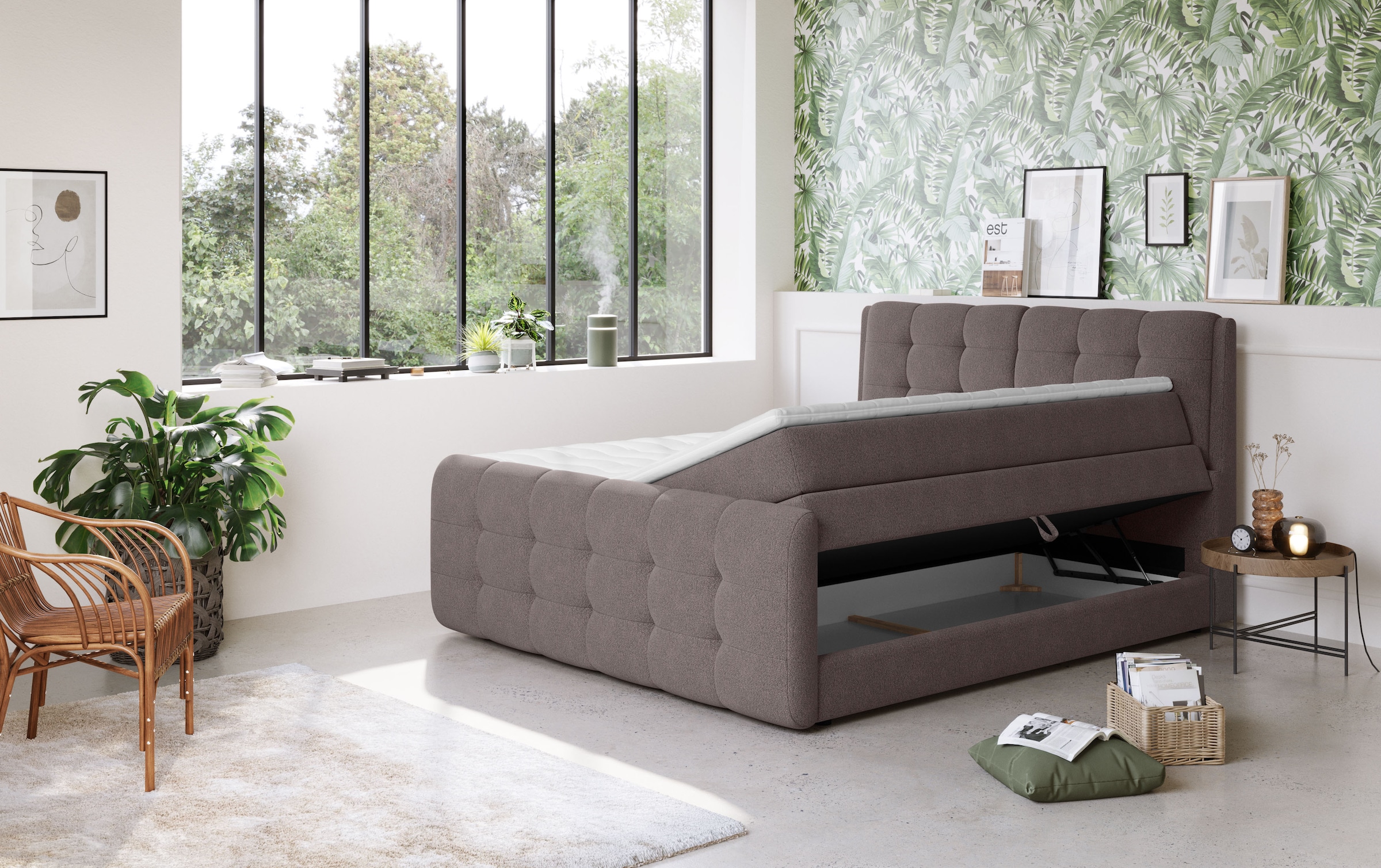 COTTA Boxspringbett »Fort mit Bettkasten, inkl. Topper«, erhältlich in verschiedenen Breiten (160cm, 180cm & 200cm)