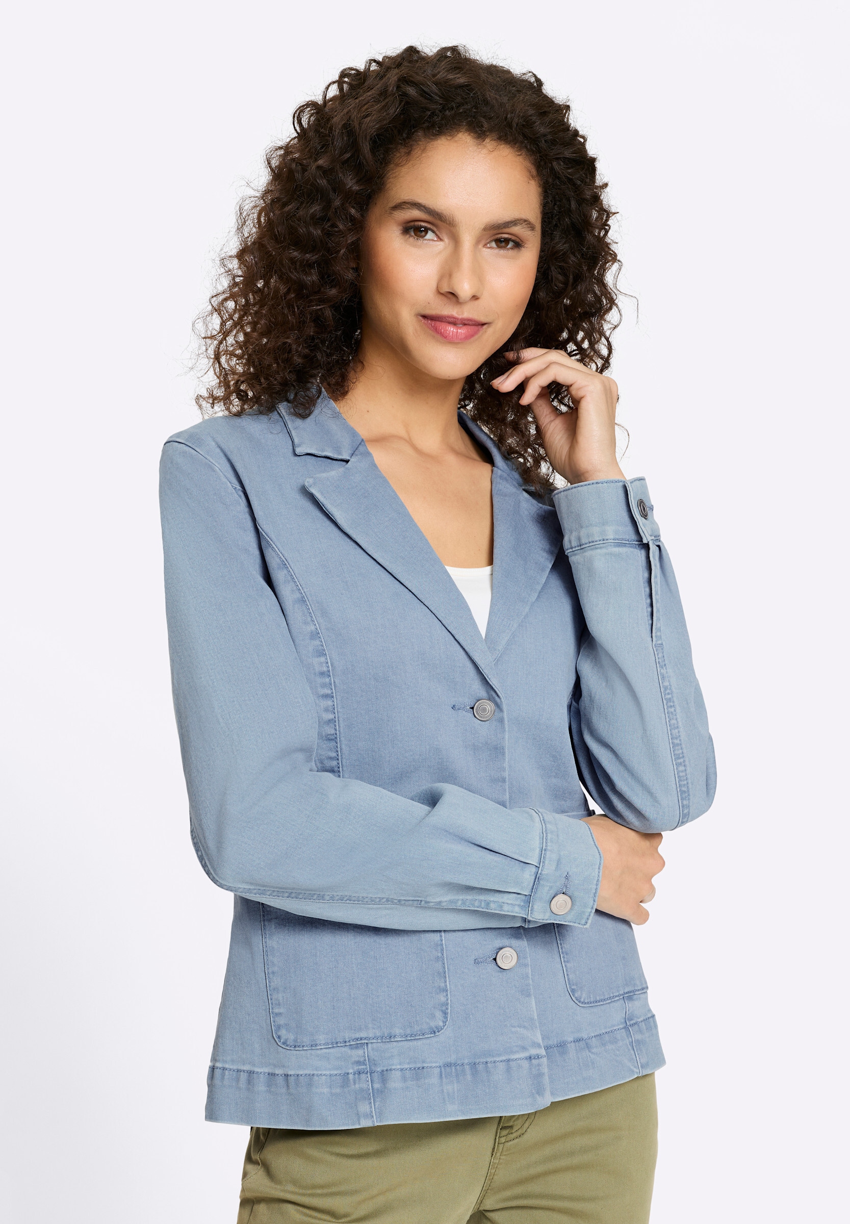 heine Jerseyblazer »Jeans-Blazer Jeansblazer in Stonewashed-Optik«