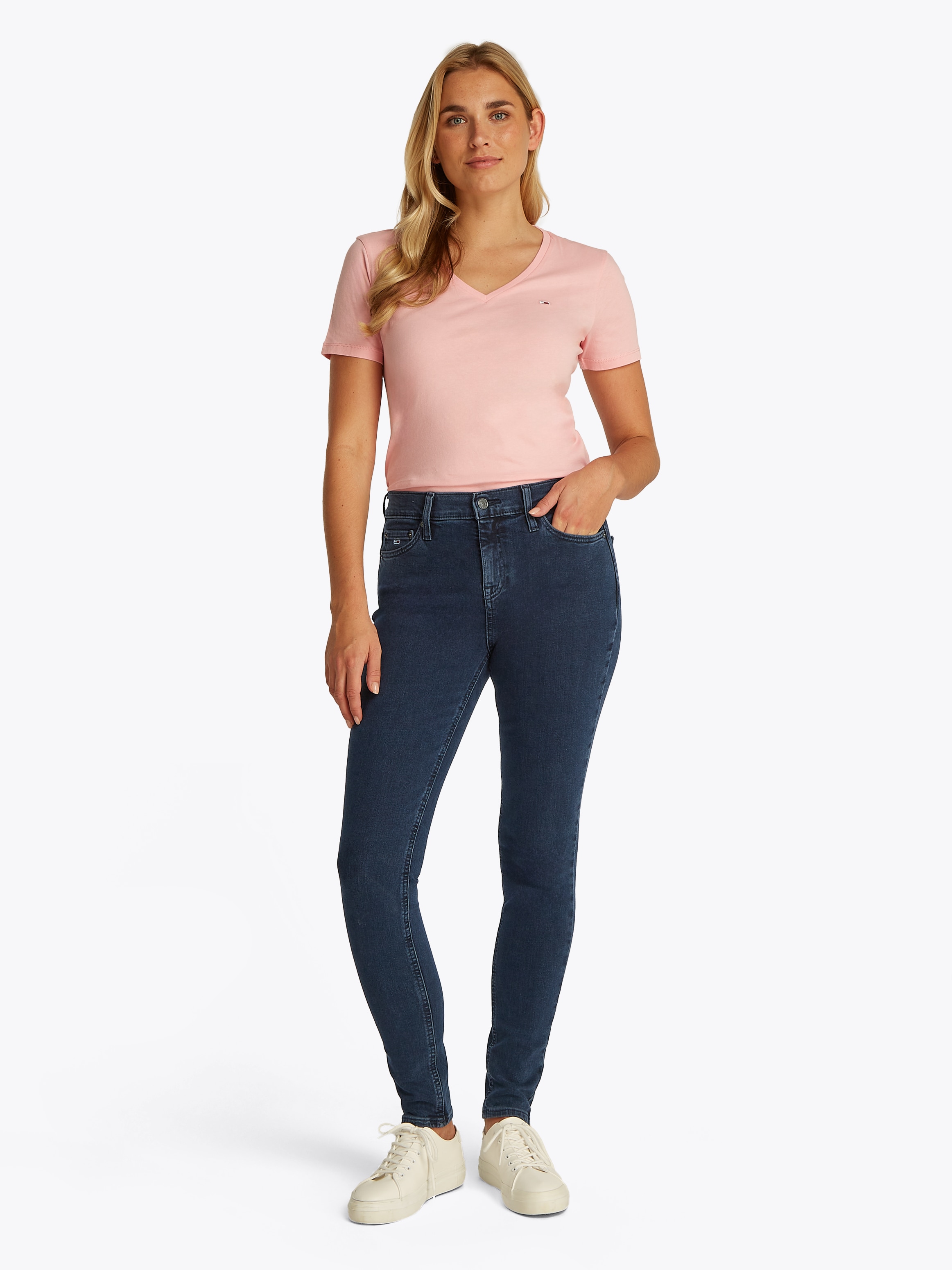 Tommy Jeans Skinny-fit-Jeans »NORA MR SKNY«, mit Waschung, mit Logo-Badge
