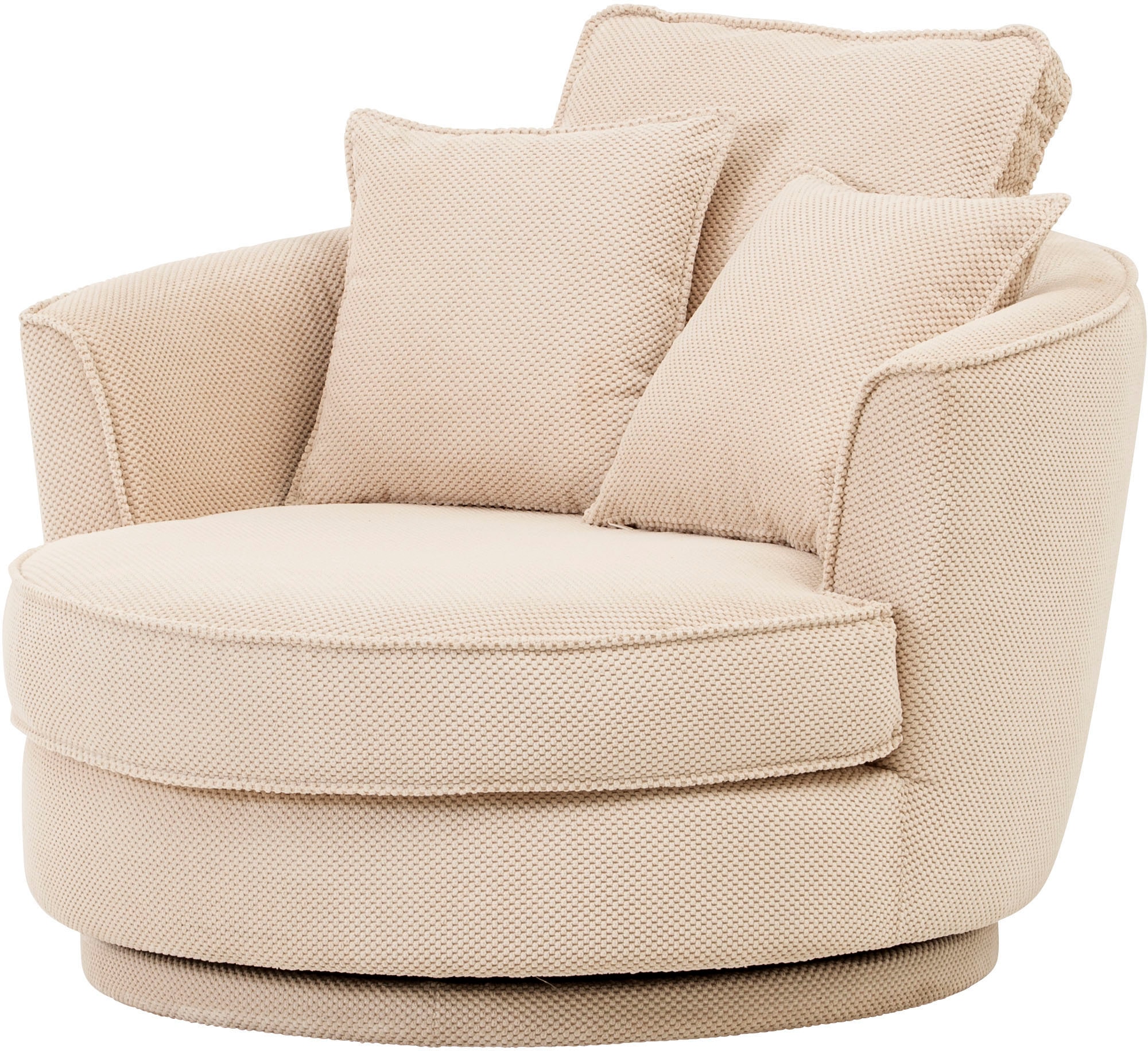 Leonique Drehsessel »MAISIE, Love Seat XXL, Lese-Sessel BIG-«, Sessel in MEGA CORD u. Web-Velours, 360 Grad drehbar