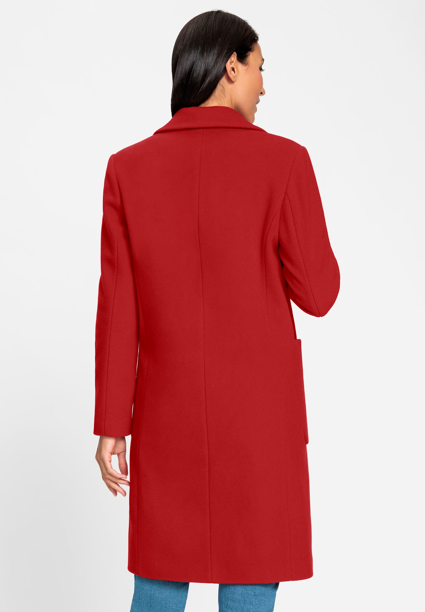 heine Langjacke »Woll-Mantel Kurzmantel mit großen Taschen« ohne Kapuze
