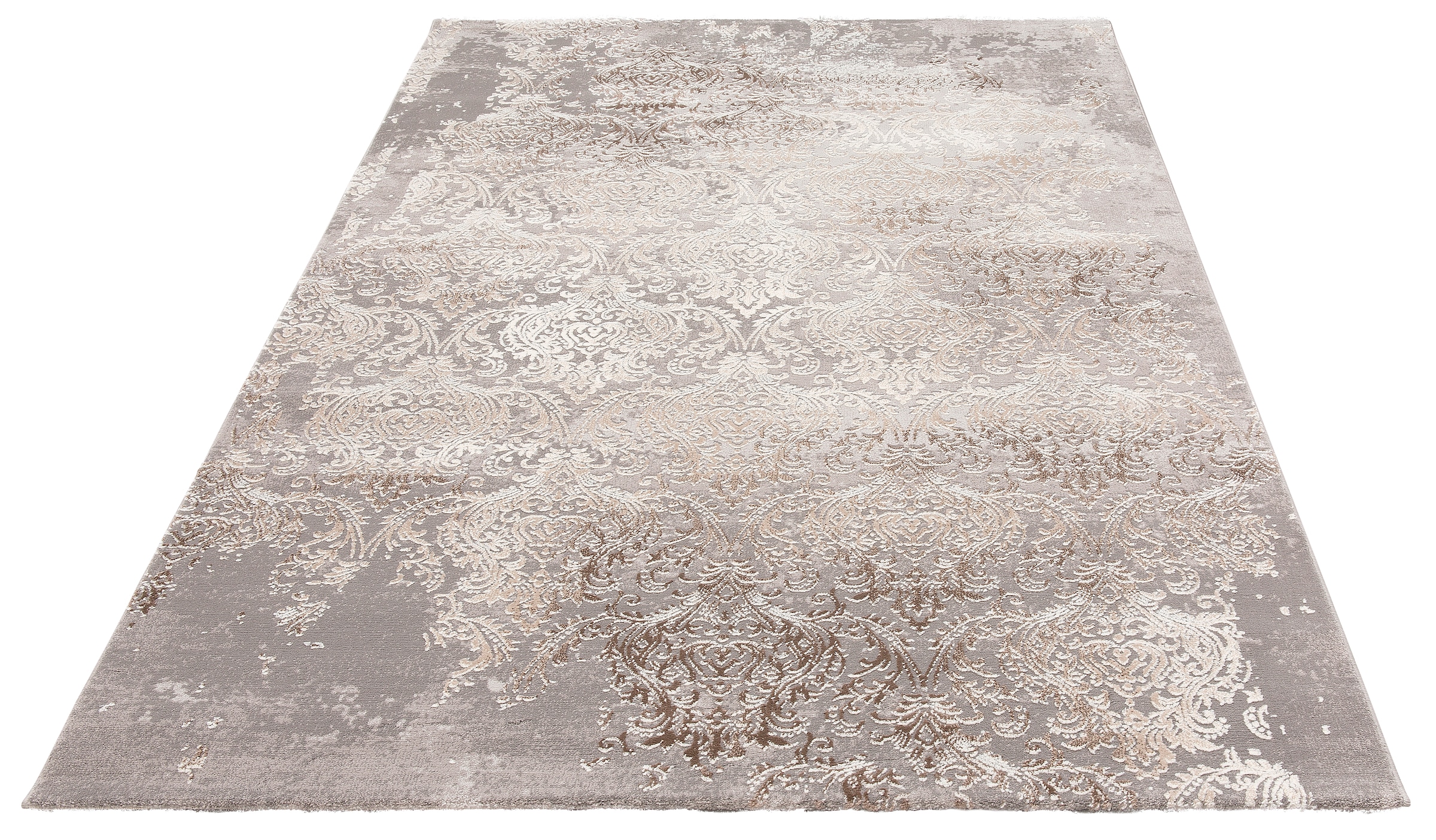 Leonique Teppich »Alisa«, rechteckig, 12 mm Höhe, Hoch-Tief-Effekt, Vintage, florale Ornamente, Kurzflor