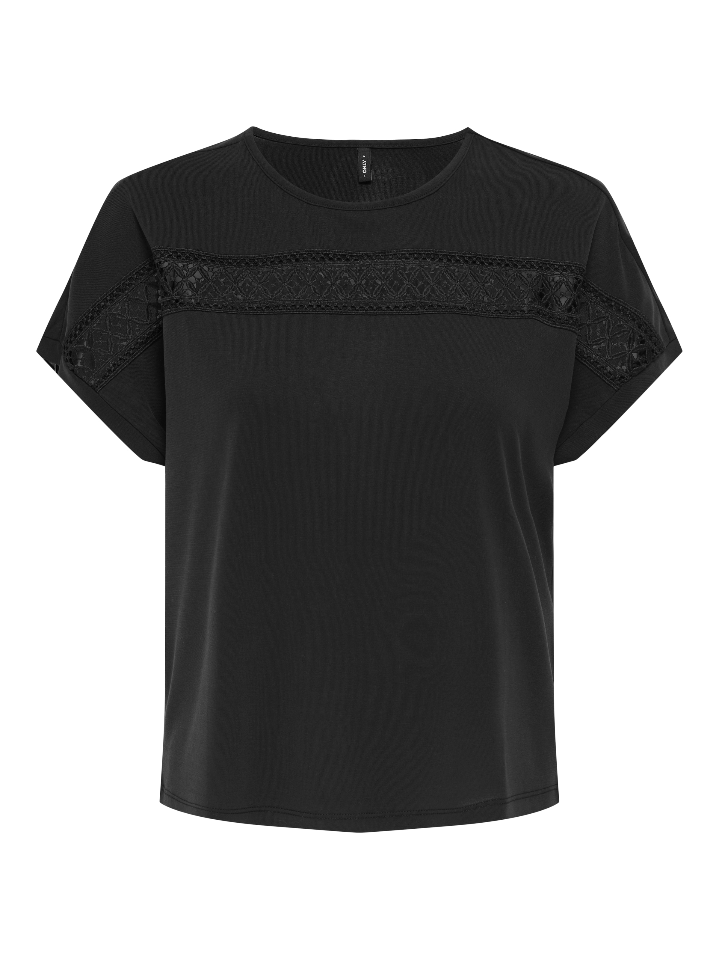 ONLY Kurzarmshirt »ONLFREE LIFE S/S LACE PANEL TOP JRS«