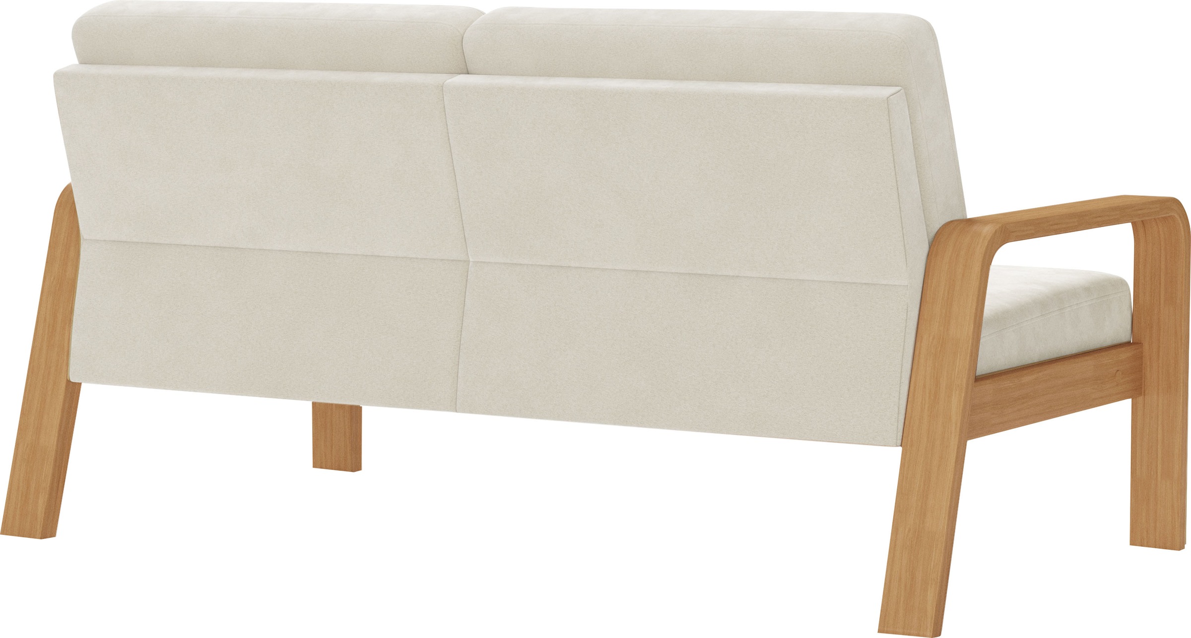 sit&more 2,5-Sitzer »Kolding«, Armlehnen aus eichefarbigem Buchenholz, verschiedene Bezüge und Farben