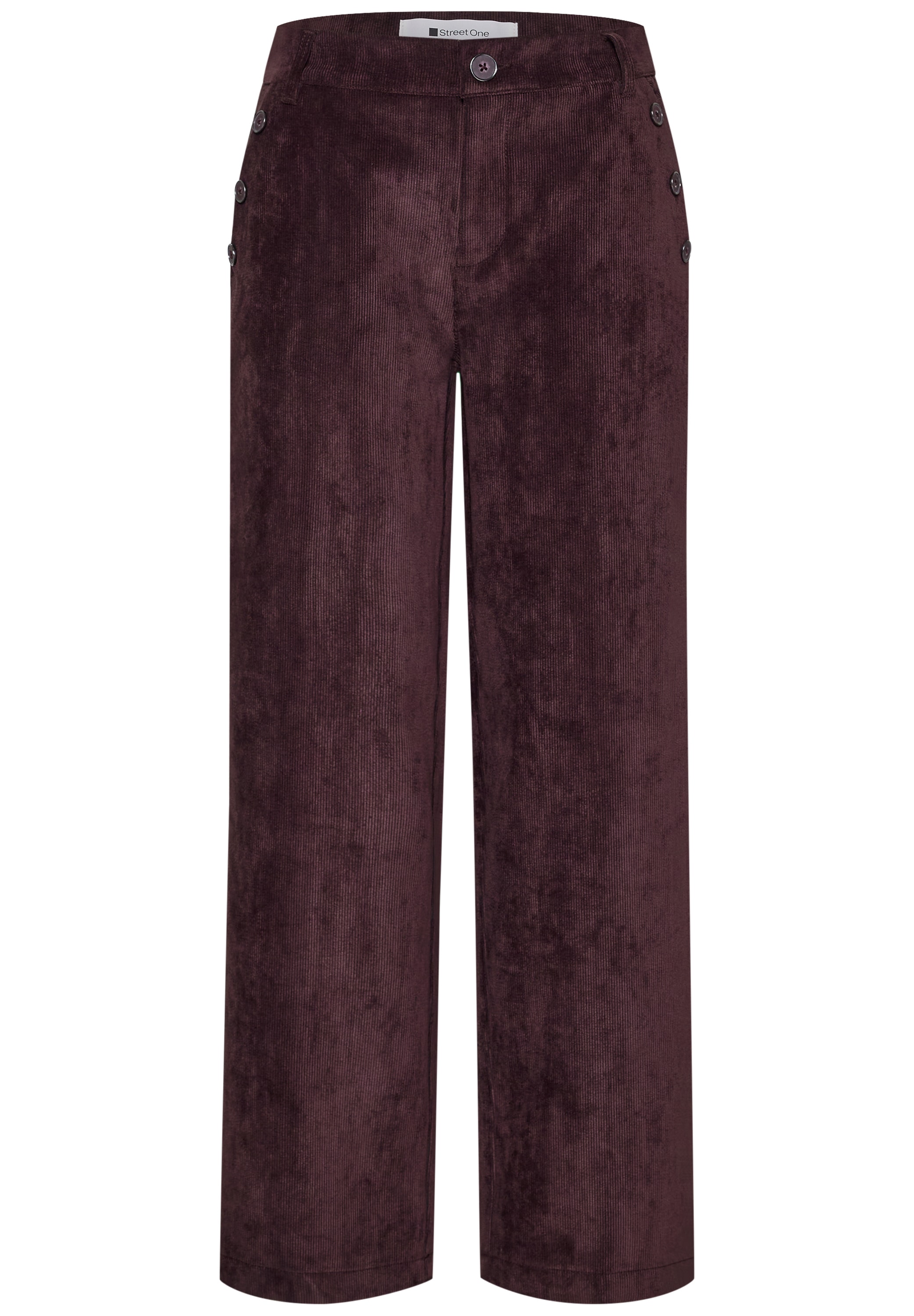 STREET ONE Cordhose »Style Amalia«  Streight Leg mit Zierknöpfen