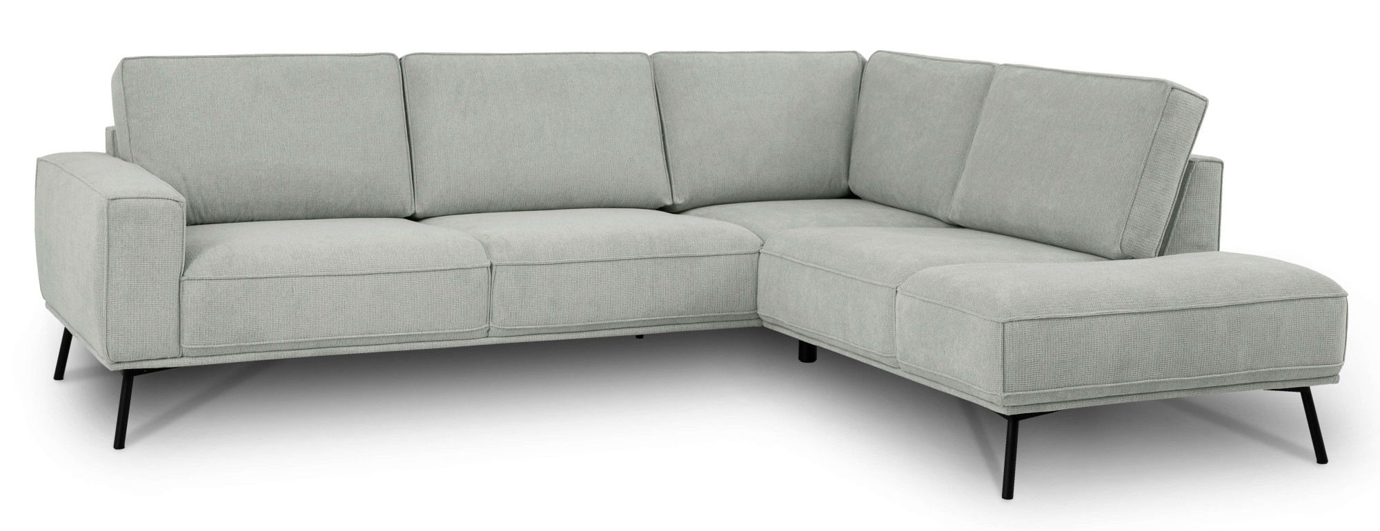 OTTO home Ecksofa »Vosby« 260 cm, Chenille,  mit dekorativer Kedernaht, Wellenunterfederung