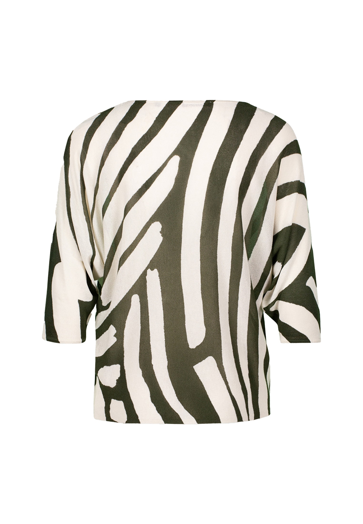 Zero Rundhalspullover »Oversized-Strickpullover mit Print«
