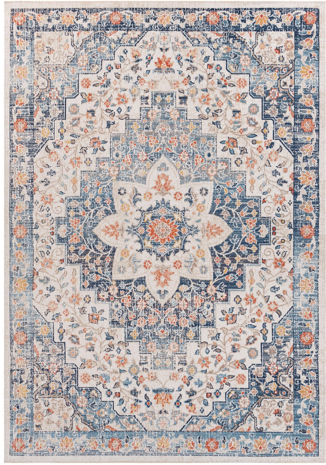 Livabliss Teppich »ARVADA« rechteckig 6 mm Höhe In- & Outdoor Boho-Teppich, Vintage-Look, für Terrasse, Balkon, Küche