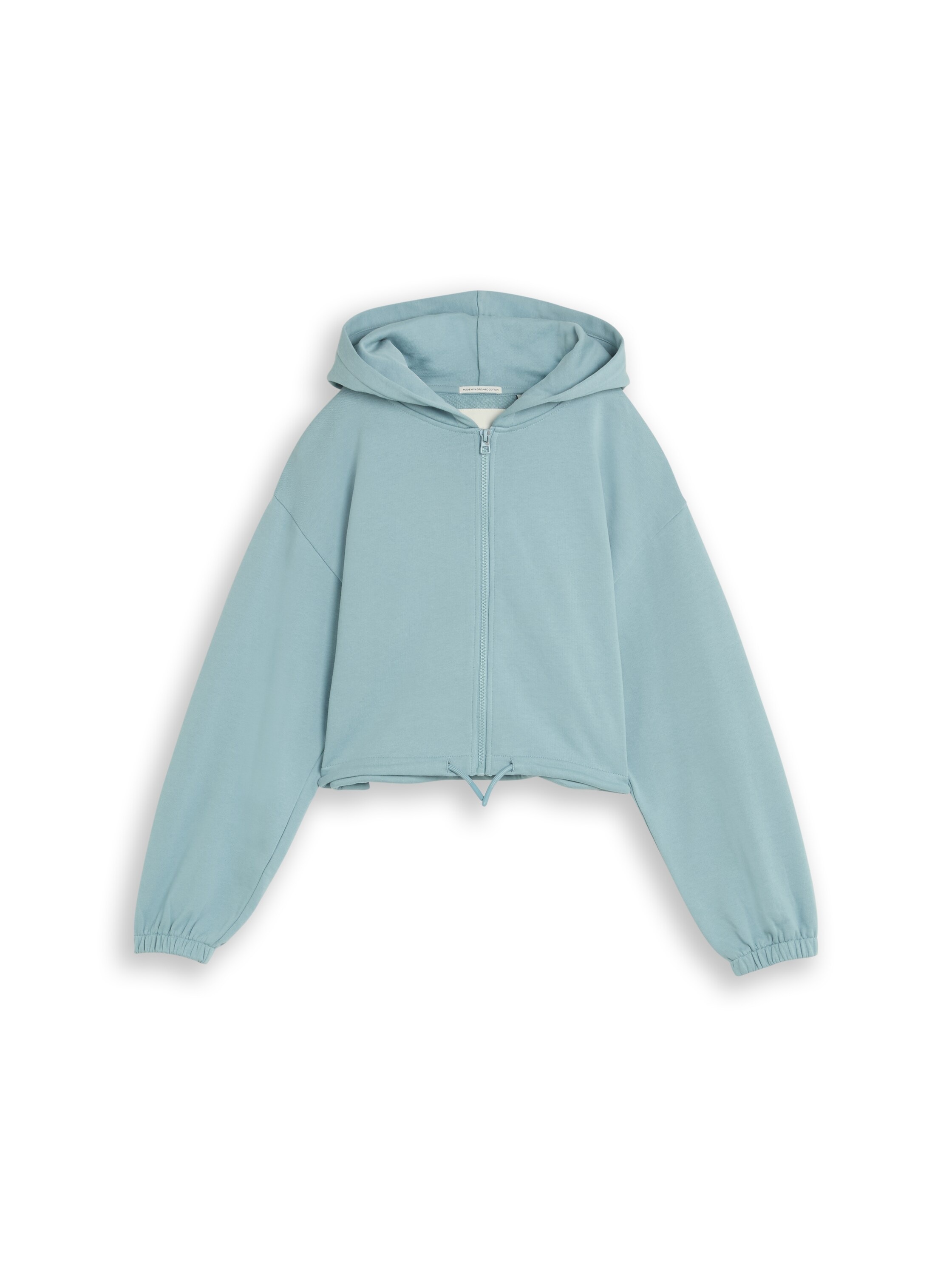 TOM TAILOR Sweatjacke »Full Zip« mit Kordelzug in kurzer Form