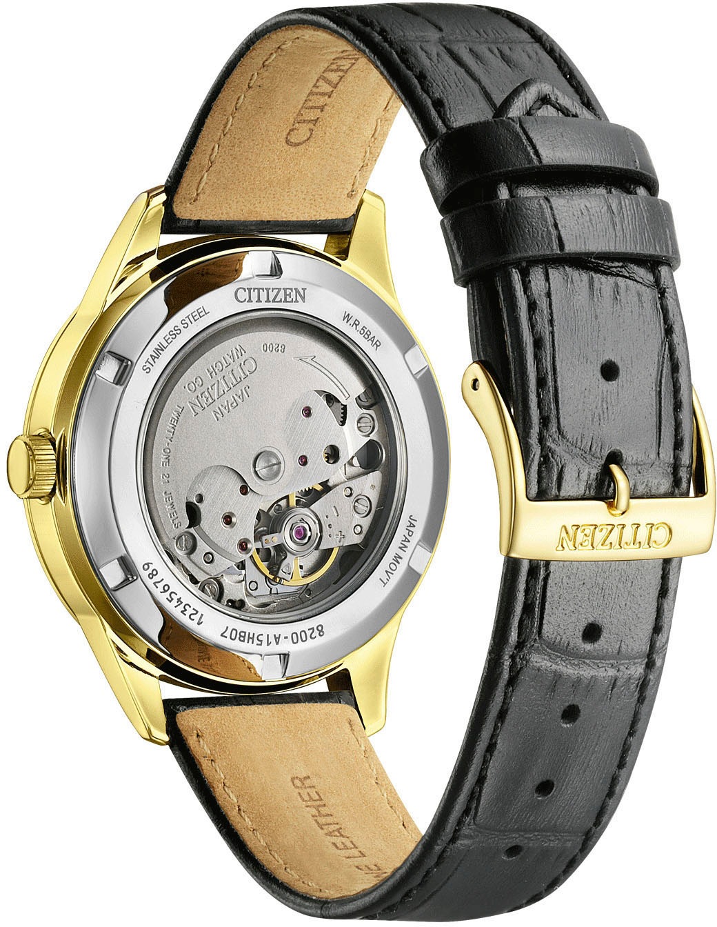 Citizen Automatikuhr »NY4058-79XC« Armbanduhr, Herrenuhr, Mechanische Uhr, Lederarmband, analog, Tag