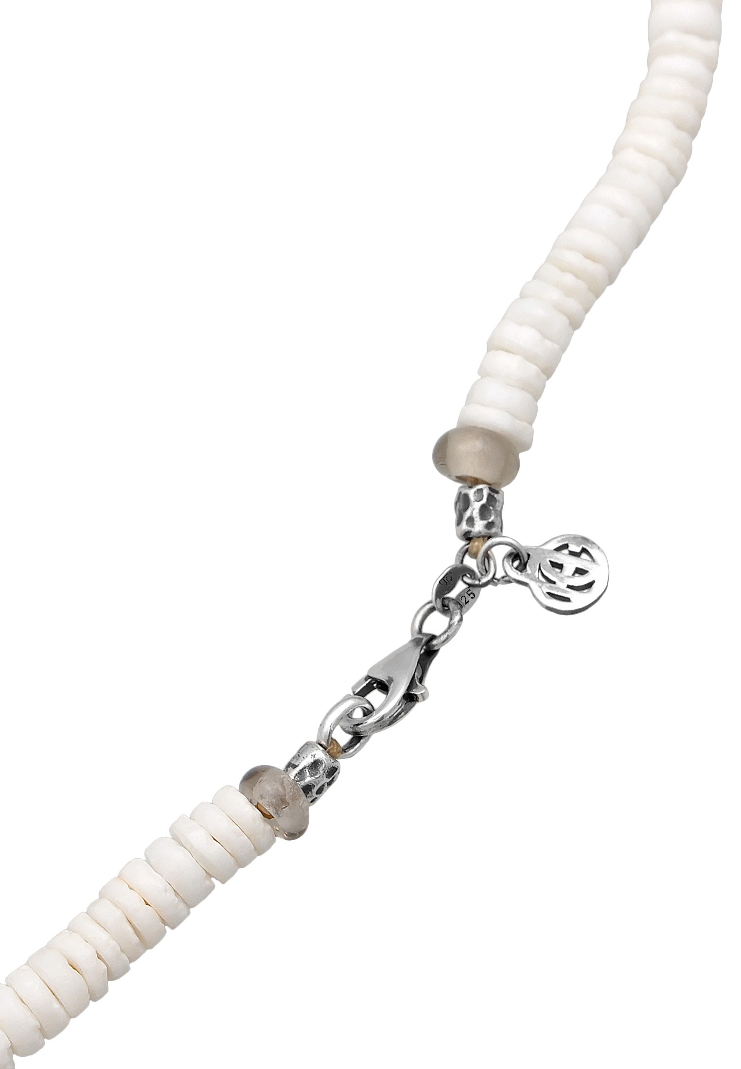 HAZE & GLORY Silberkette »Halskette Puka Muschel Halskette mit Beads 925 Silber«