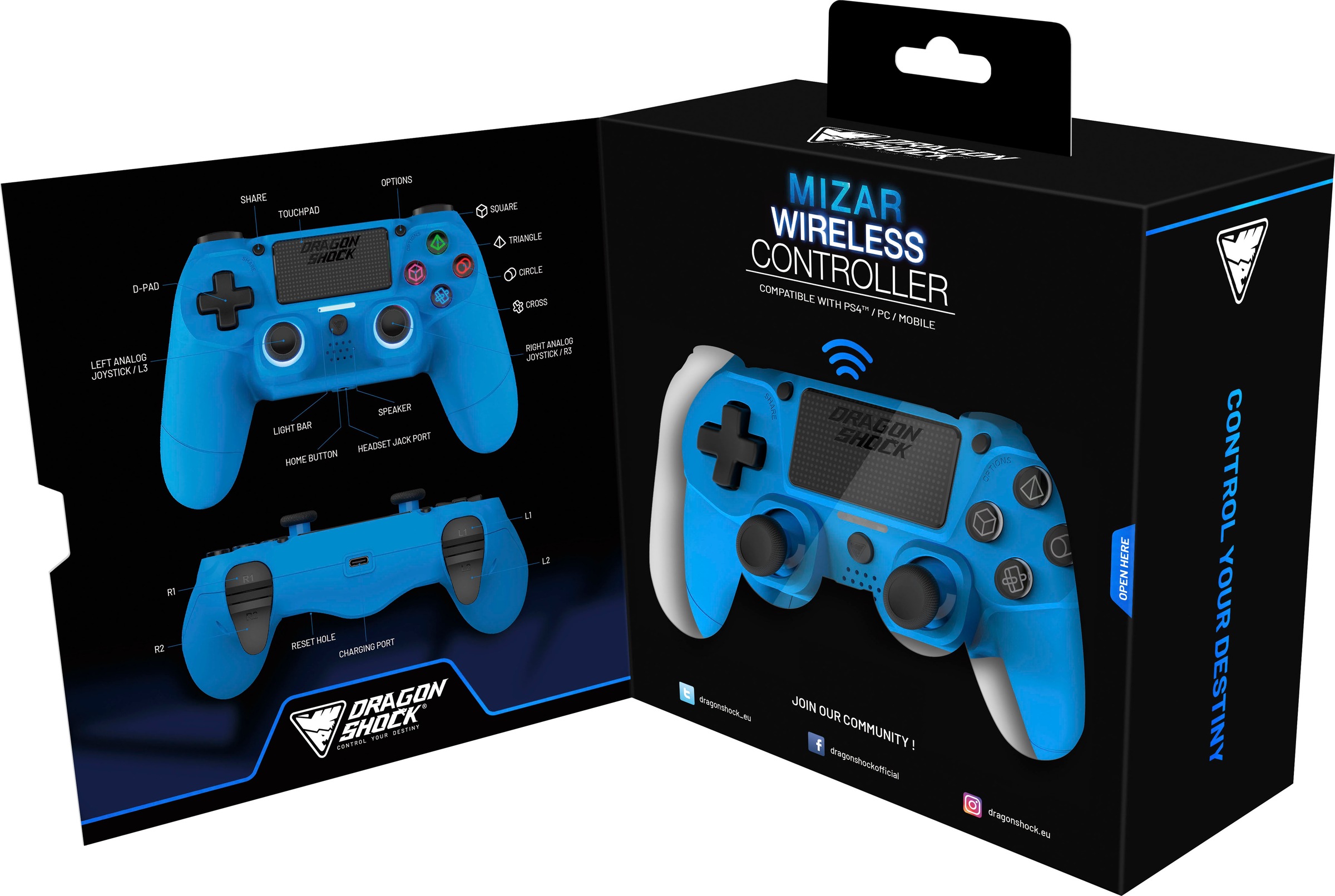 DRAGONSHOCK Controller »Mizar Wireless für PS4«