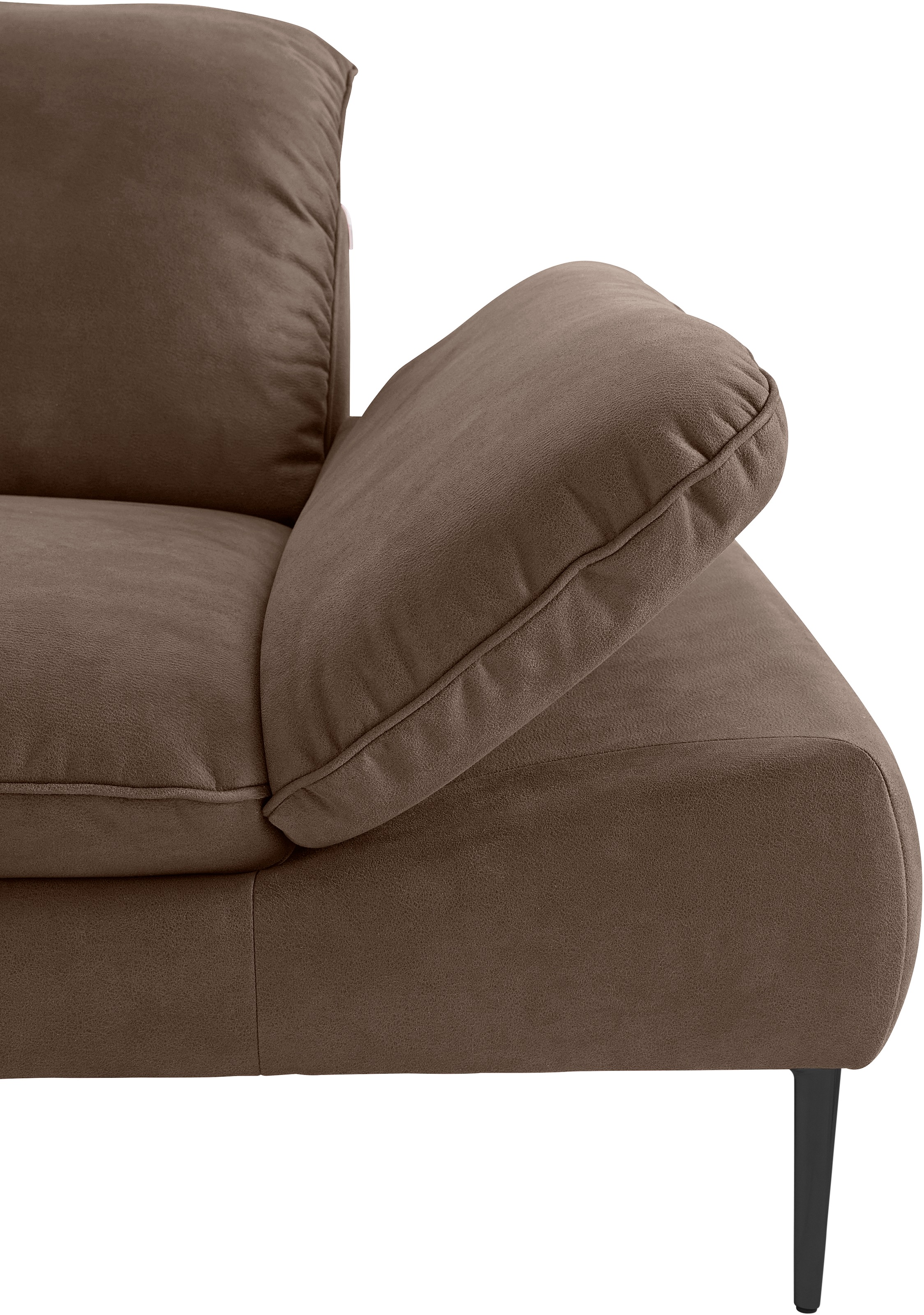 W.SCHILLIG Ecksofa »enjoy&MORE, Designsofa, elegant und bequem, L-Form«, Sitztiefenverstellung, Füße schwarz pulverbeschichtet, Breite 310 cm