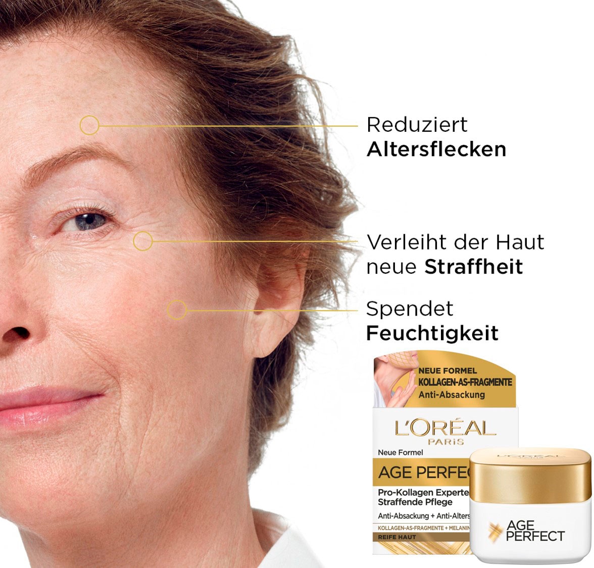 L'ORÉAL PARIS Gesichtspflege-Set »Age Perfect Pro-Kollagen Tag & Nacht«, (2 tlg.)