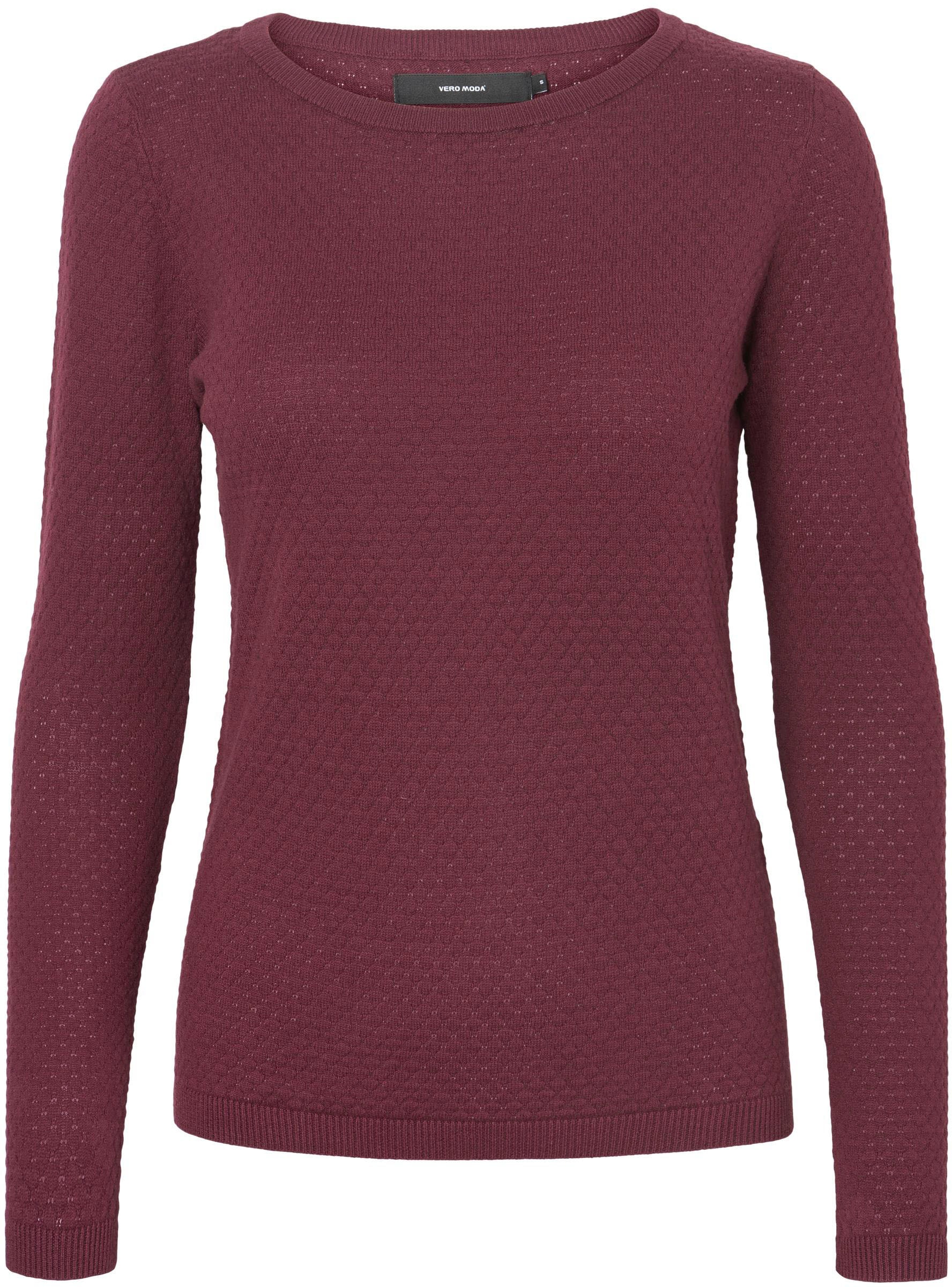 Vero Moda Rundhalspullover »VMCARE STRUCTURE LS O-NECK BLOUSE«