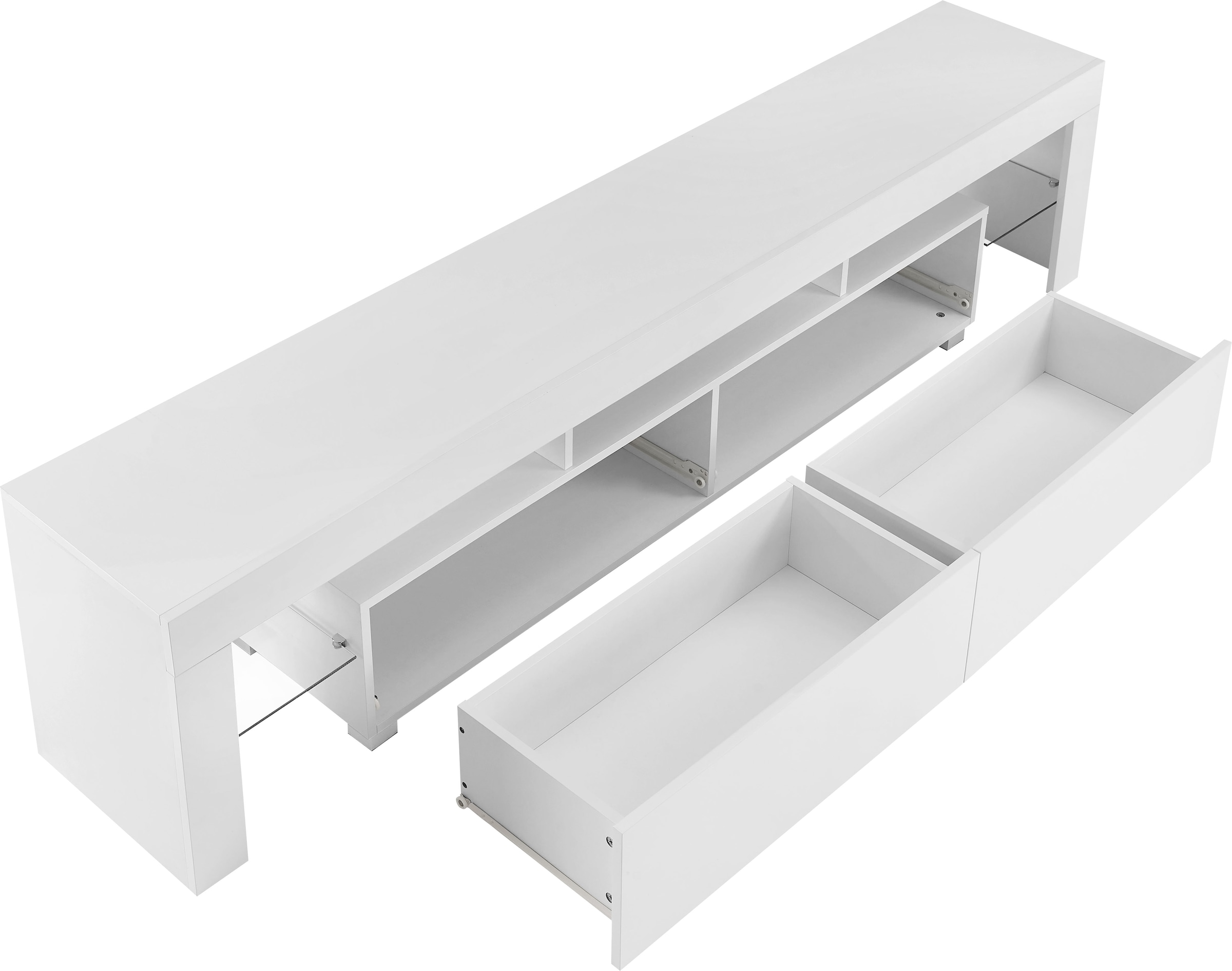 INOSIGN TV-Board »Cassy«, Hochglanz-Fronten, viel Stauraum und Metallschienen, Breite 200 cm