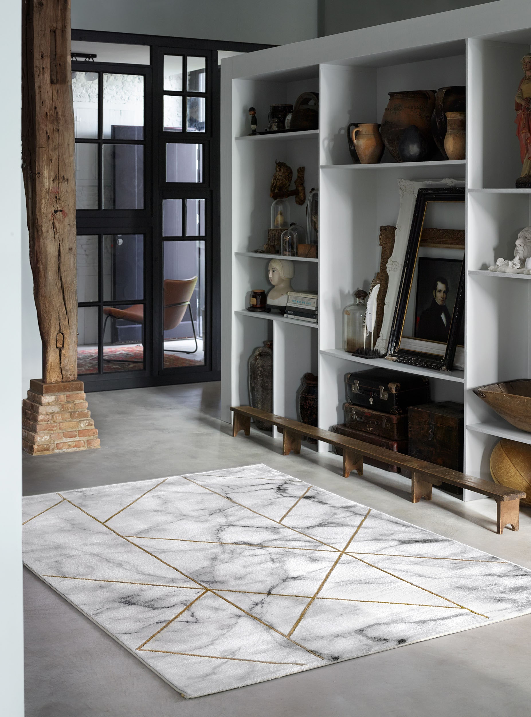 Wecon home Teppich »#M.A.R.B.L.E & G«, rechteckig, Marmor Struktur,  Kurzflor, Wohnzimmer online kaufen