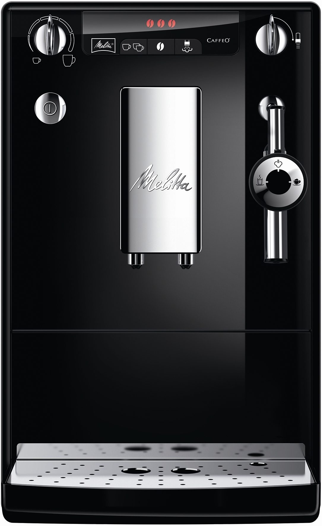 Melitta Kaffeevollautomat »Solo® & Perfect Milk E 957-201, schwarz«, Café crème&Espresso per One Touch, Milchsch&heiße Milch per Drehregler
