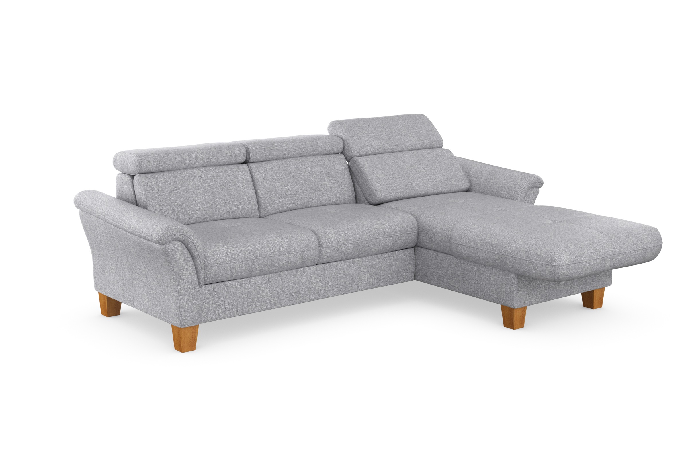 Home affaire Ecksofa »Lindgren L-Form«, wahlweise mit Bett mit klappbaren Rollen, Kasten und Kopfverstellung
