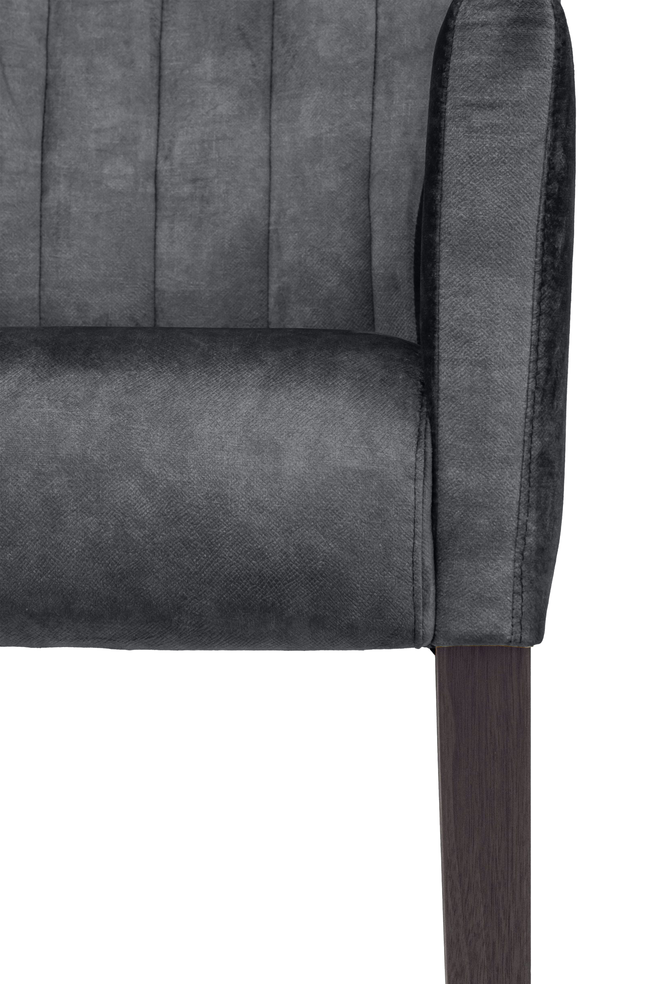 Home affaire Armlehnstuhl »King«, Luxus-Microfaser Lederoptik, Esszimmerstuhl, Beingestell Massivholz Eiche oder Buche wengefarben