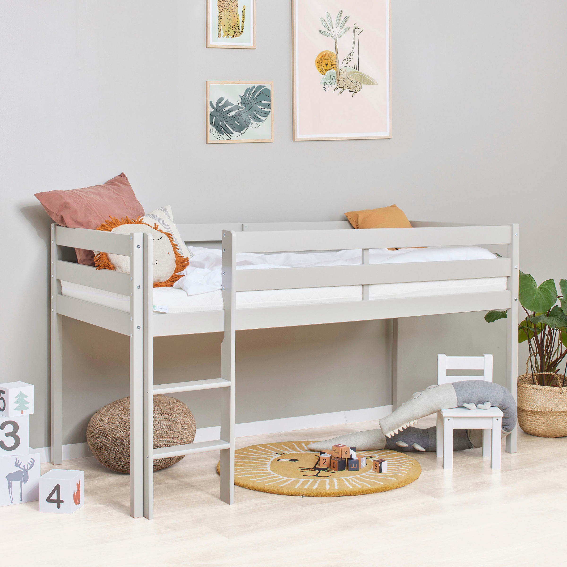 Hoppekids Spielbett »ECO COMFORT, Hochbett, in 2 Einzelbetten teilbar«, Höhe 72cm, Farbe & Größe & Matratze