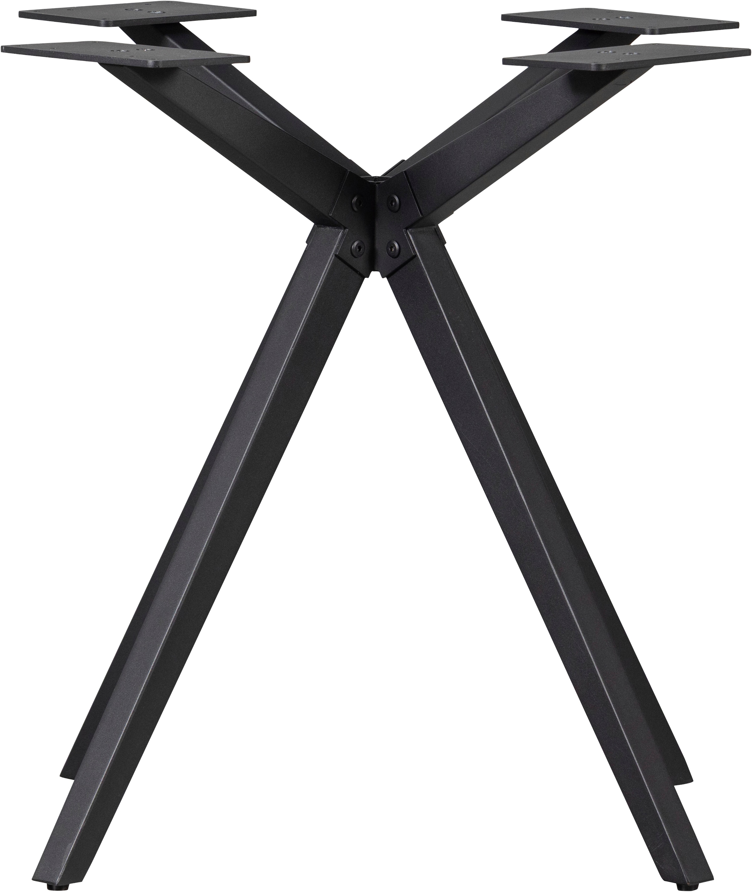 WOOOD Tischbein »Tablo Holland aus Metall mit Pulverbeschichtung Ø 80 x H 72 cm« Kreuzgestell Ø 3,5 cm, Tragkraft 120 kg, einfach zu montieren