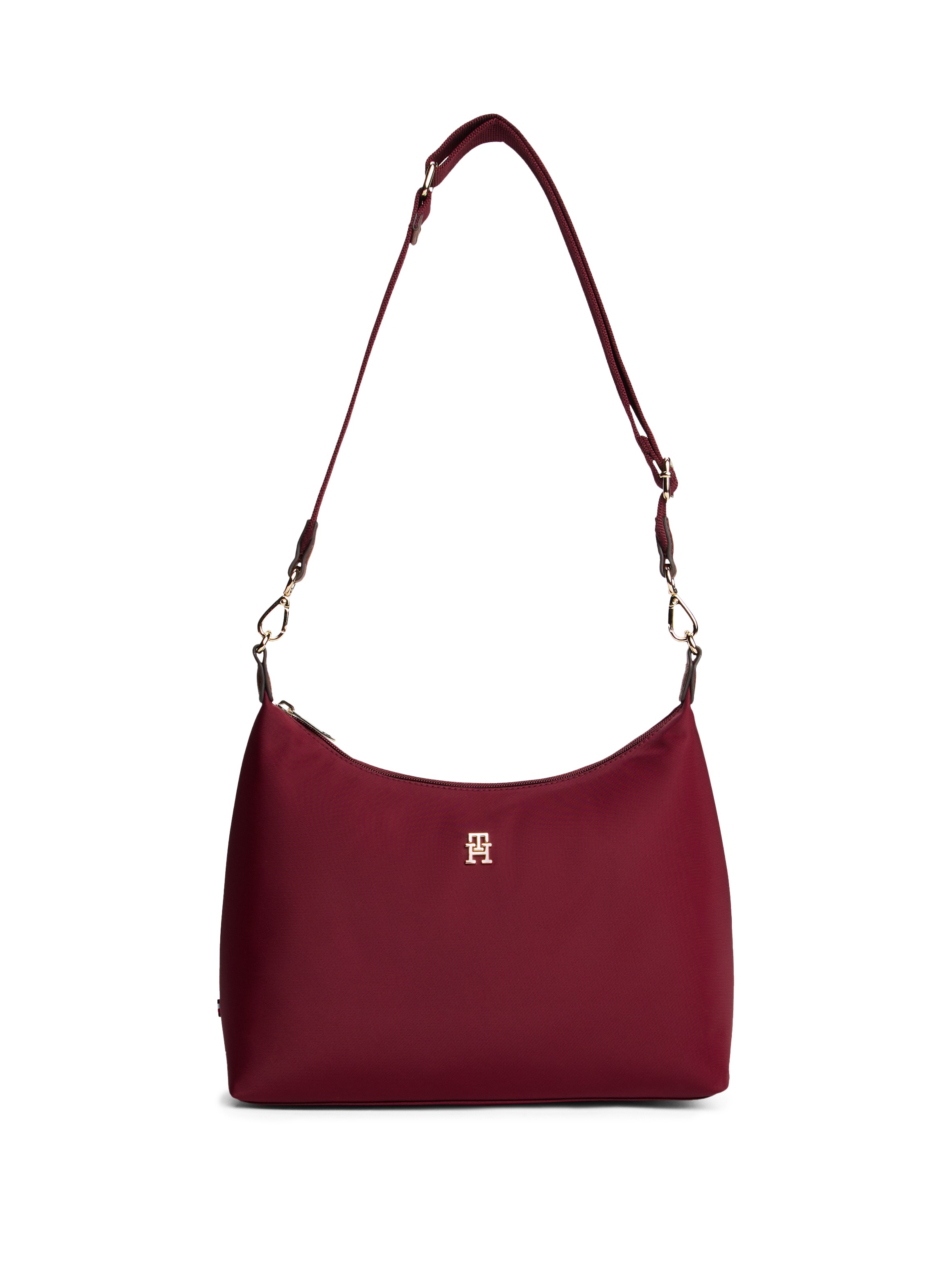 Tommy Hilfiger Schultertasche »POPETTE SHOULDER BAG«, Damen Umhängetasche, Tragetasche mit TH-Schmuckelement