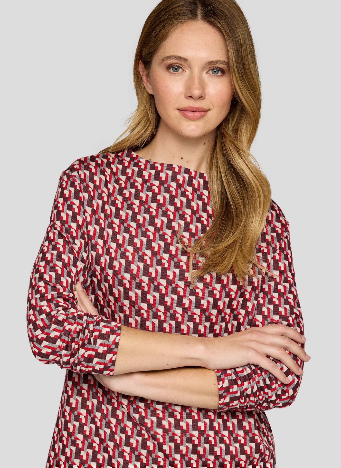 Rabe Langarmshirt , mit grafischem Muster
