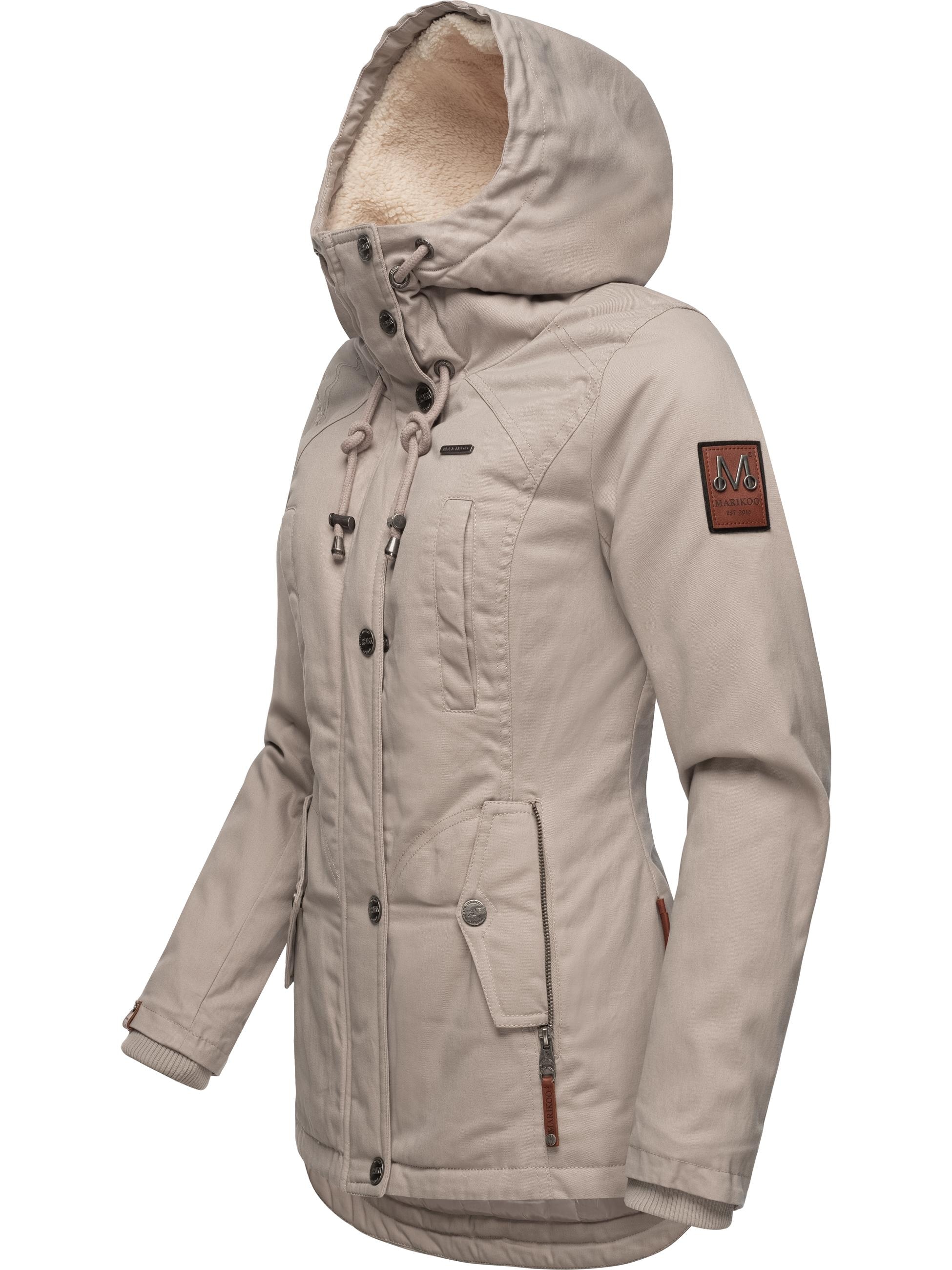 Marikoo Winterjacke »Winterjacke Bikoo«, mit Kapuze, sportliche Damen Outdoor Baumwolljacke mit Kapuze