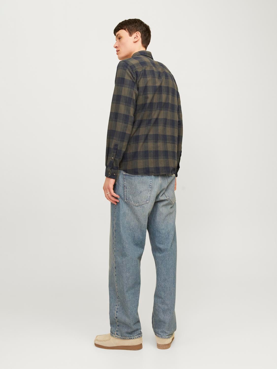 Jack & Jones Langarmhemd »JJJOSHUA FALL BUFFALO SHIRT LS«