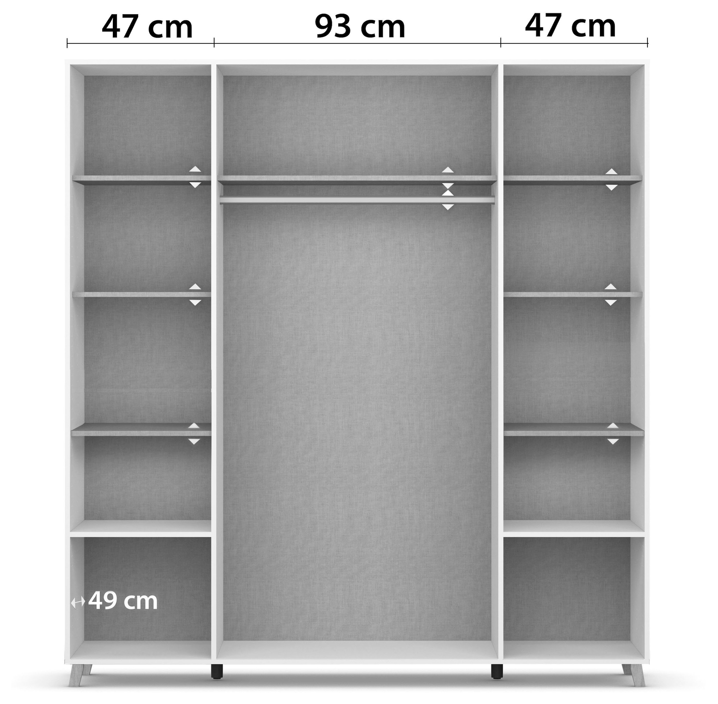 rauch Drehtürenschrank »Kleiderschrank Schrank Garderobe Wäscheschrank SHINJO«, (in 3 verschiedenen Ausstattungen BASIC/CLASSIC/PREMIUM), Griffe und Füße aus Massivholz mit 2 Schubladen MADE IN GERMANY