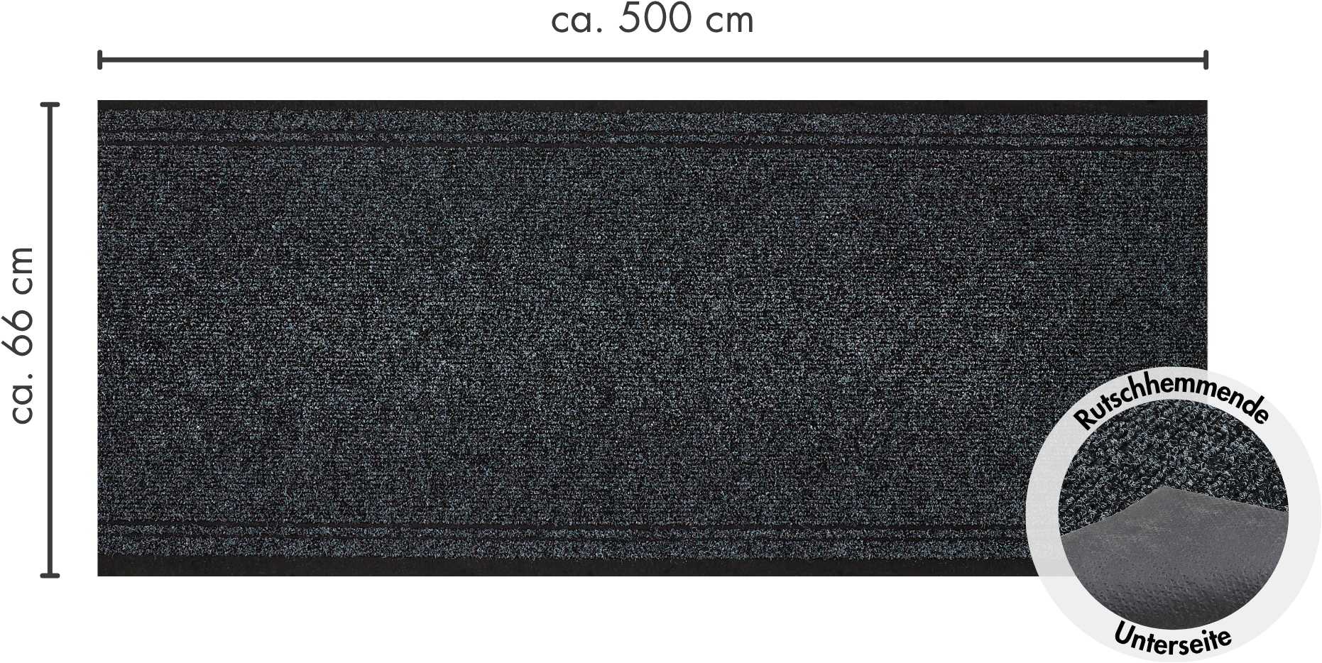 Andiamo Läufer »Mitch, Made in Belgium«, rechteckig, 6 mm Höhe, Schmutzfangläufer, meliert, mit Bordüre, In- und Outdoor geeignet