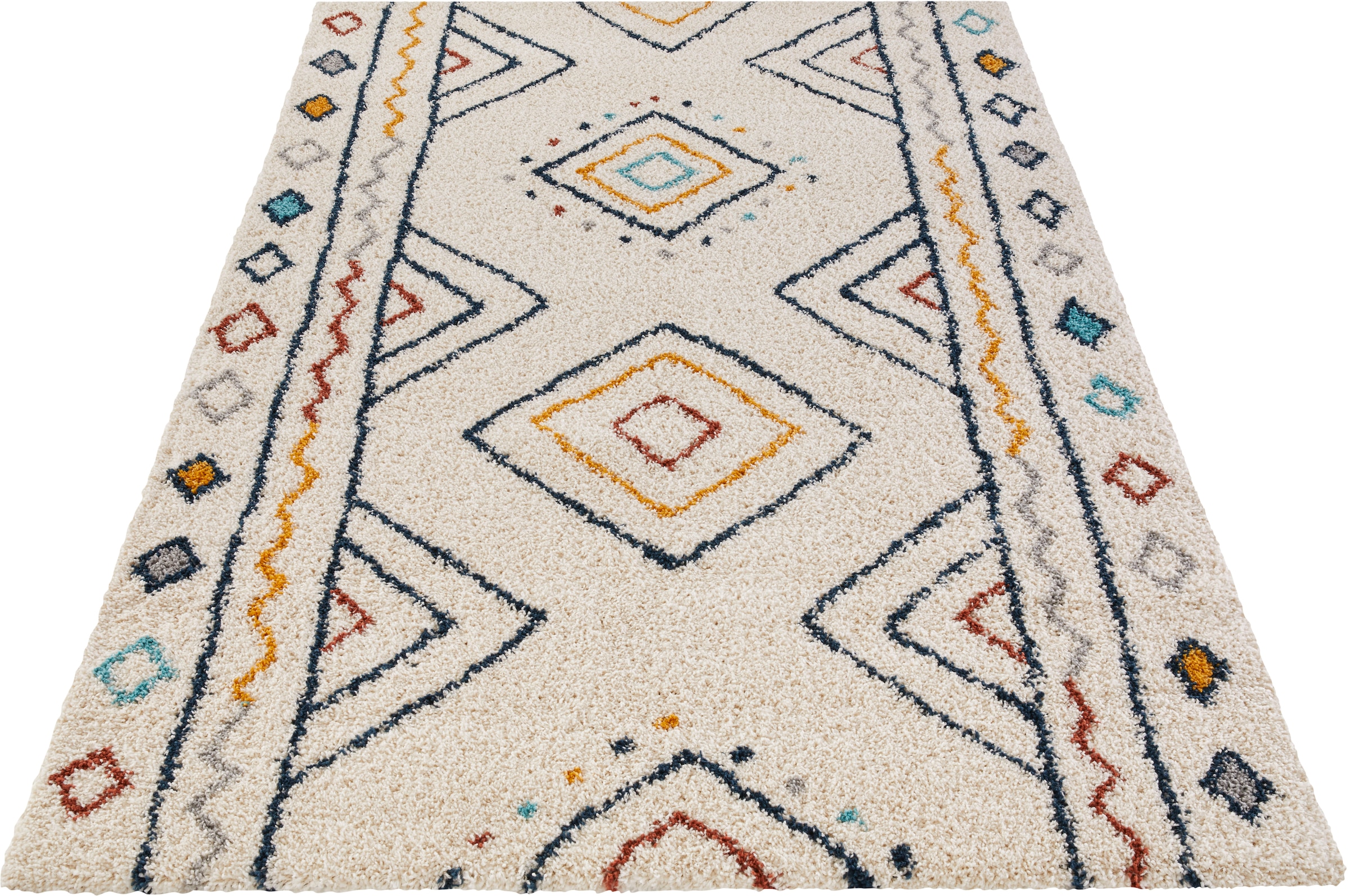 HANSE Home Hochflor-Teppich »DISA«, rechteckig, 30 mm Höhe, Boho Design, besonders weich durch Microfaser, Robust, Pflegeleicht